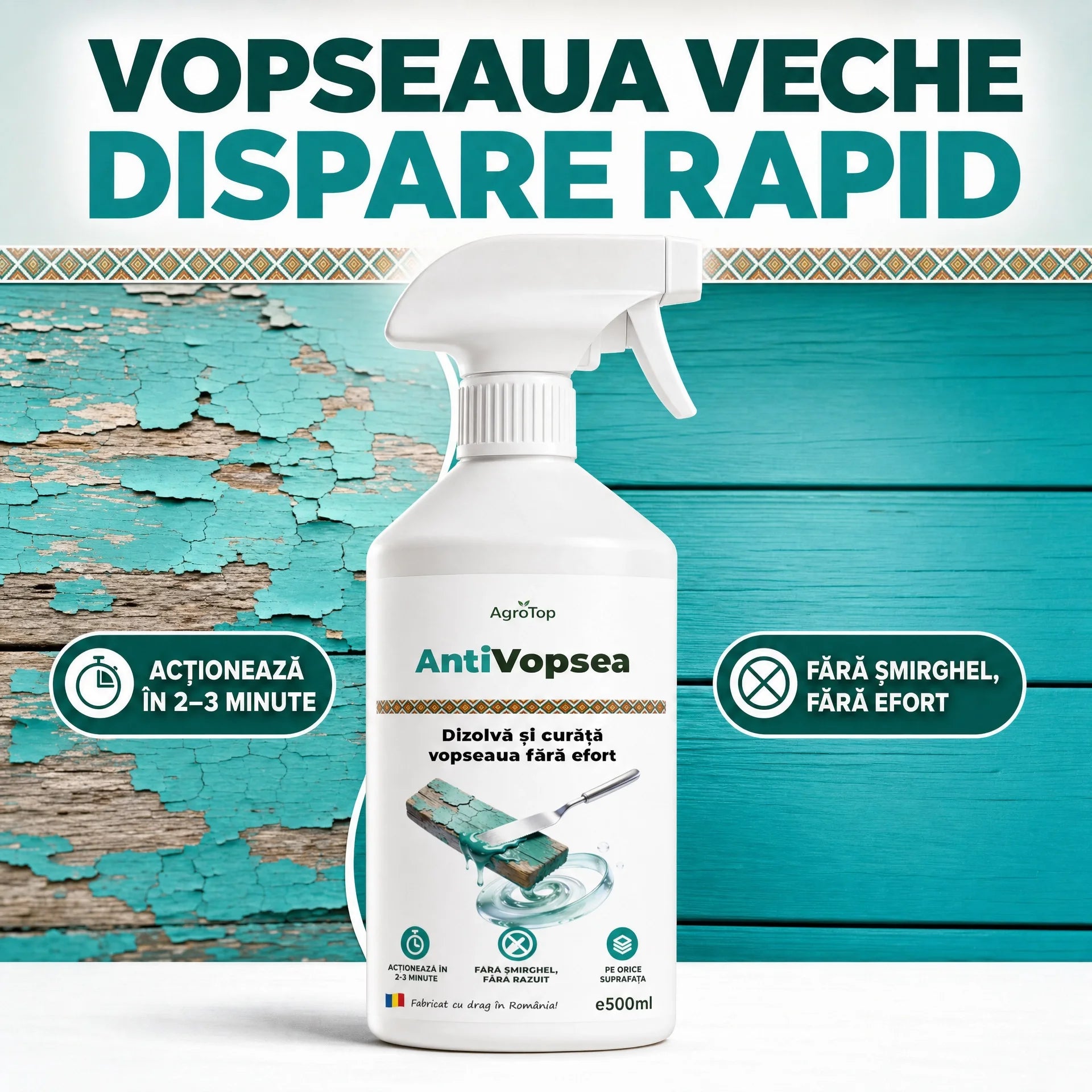 AntiVopsea - Elimină rapid vopseaua veche, 500ML