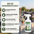 MonumentCurat - Soluție pentru curățarea și întreținerea pietrei funerare