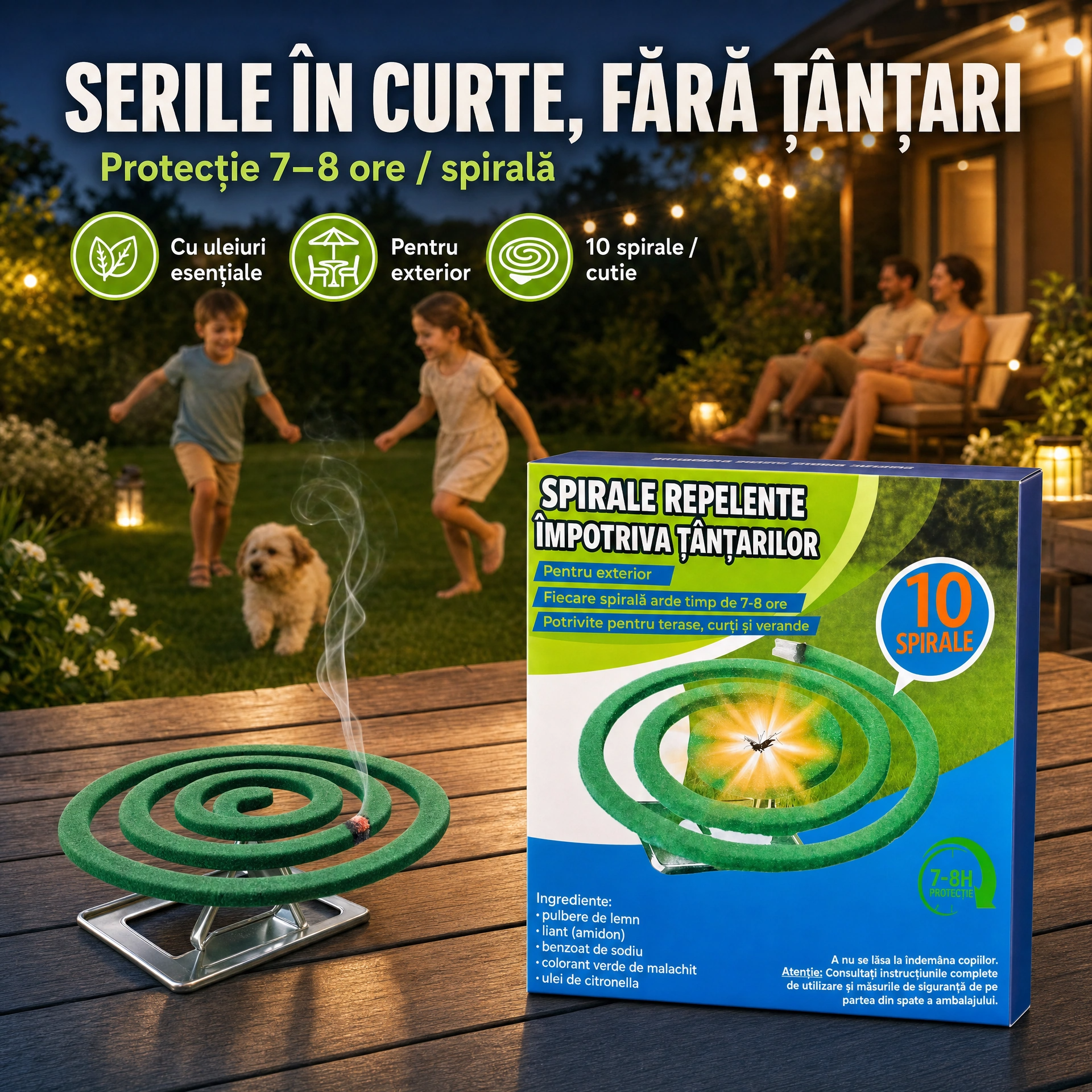 Spirale impotriva tantarilor - verzi