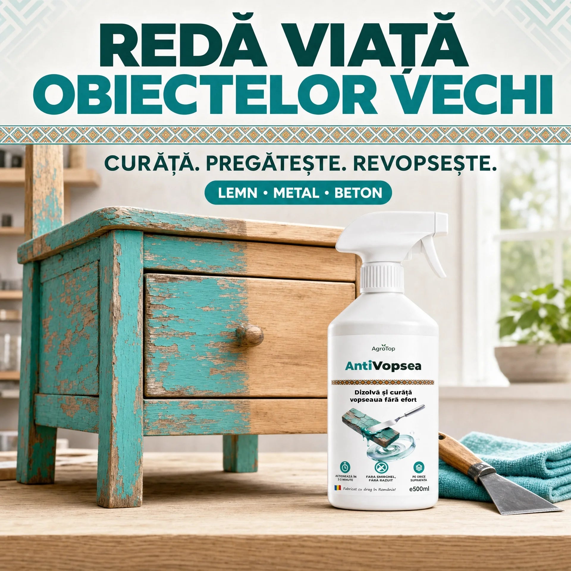 AntiVopsea - Elimină rapid vopseaua veche, 500ML