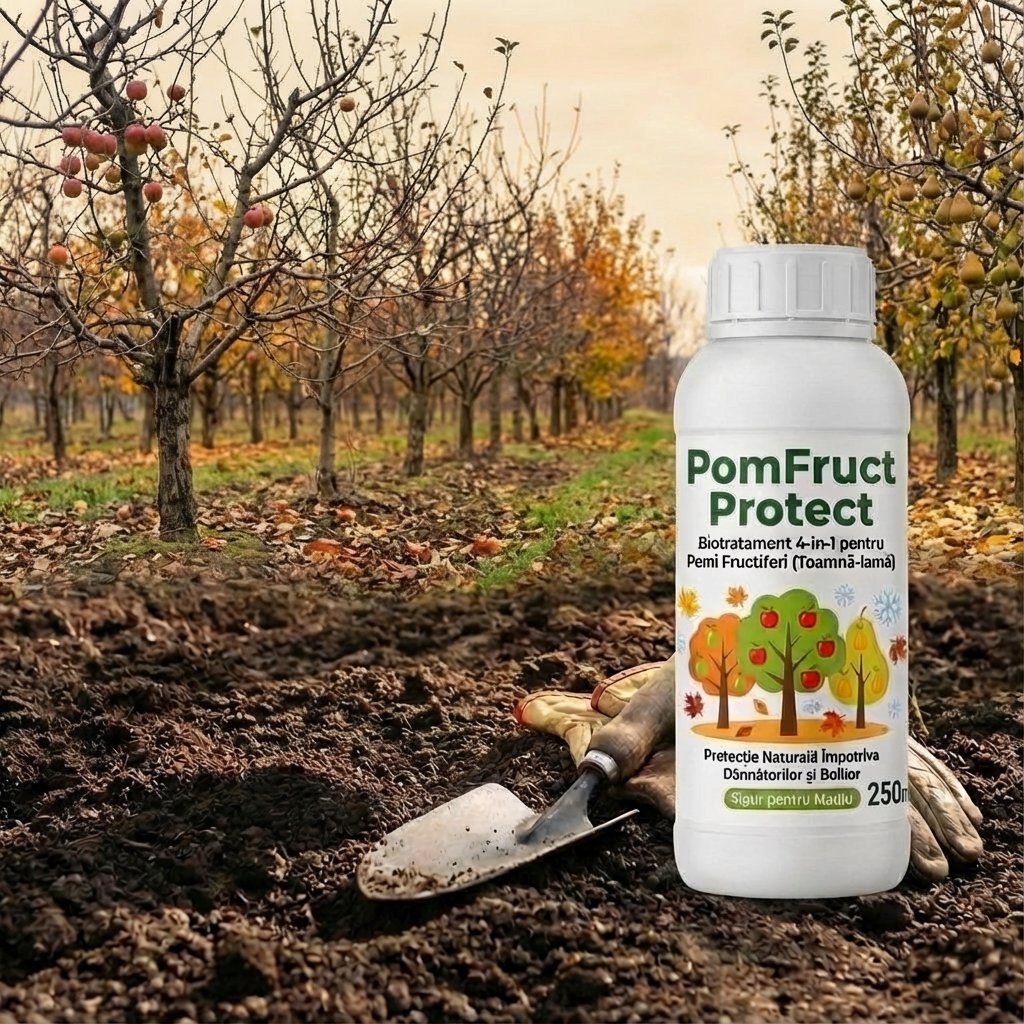 PomFruct Protect, Tratament 4 in 1 pentru pomii fructiferi, toamna-iarna, 250ml
