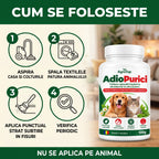 AdioPurici - Pulbere naturală impotriva daunatorilor la caini si pisici, 100g