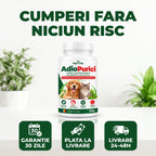 AdioPurici - Pulbere naturală impotriva daunatorilor la caini si pisici, 100g