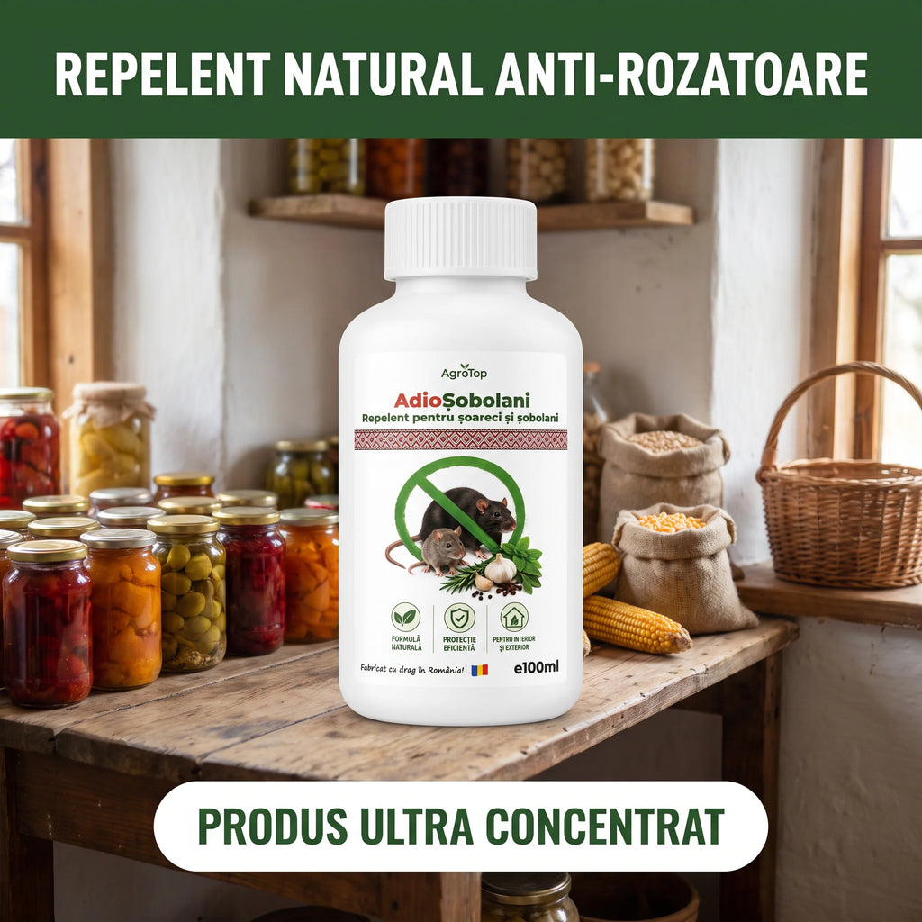 AdioȘobolani - Repelent natural pentru șoareci și șobolani, 100ml