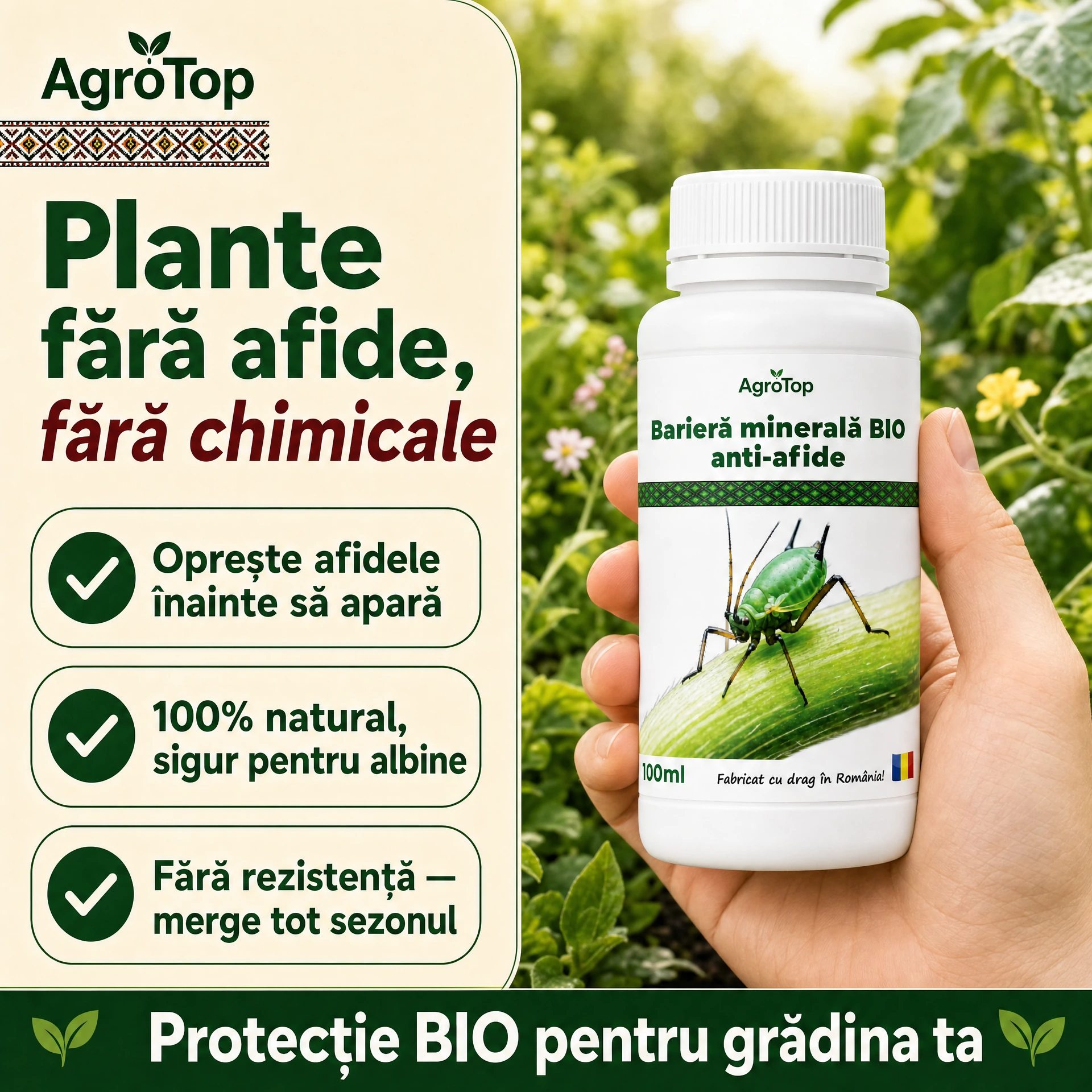 Bariera minerala BIO anti-afide