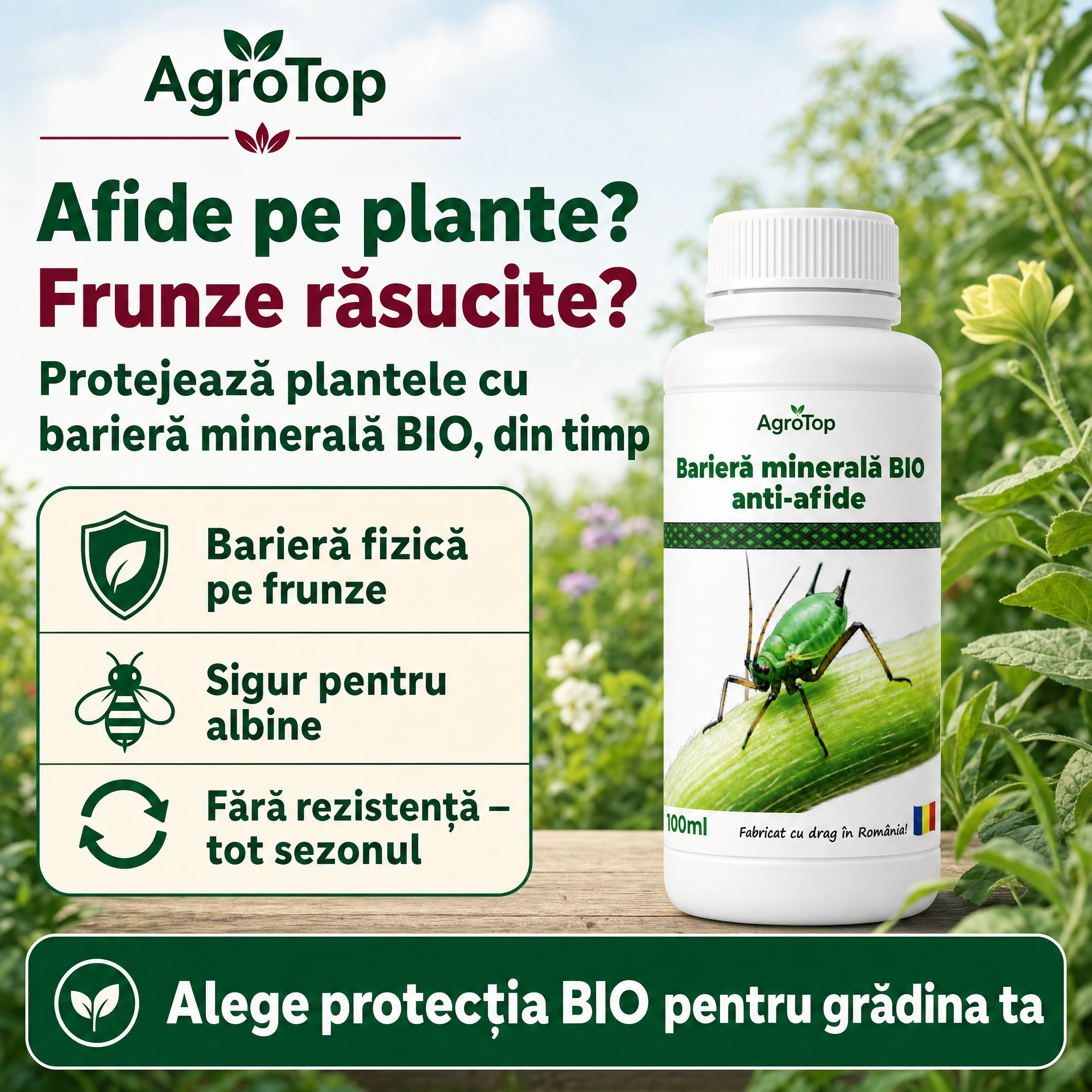 Bariera minerala BIO anti-afide