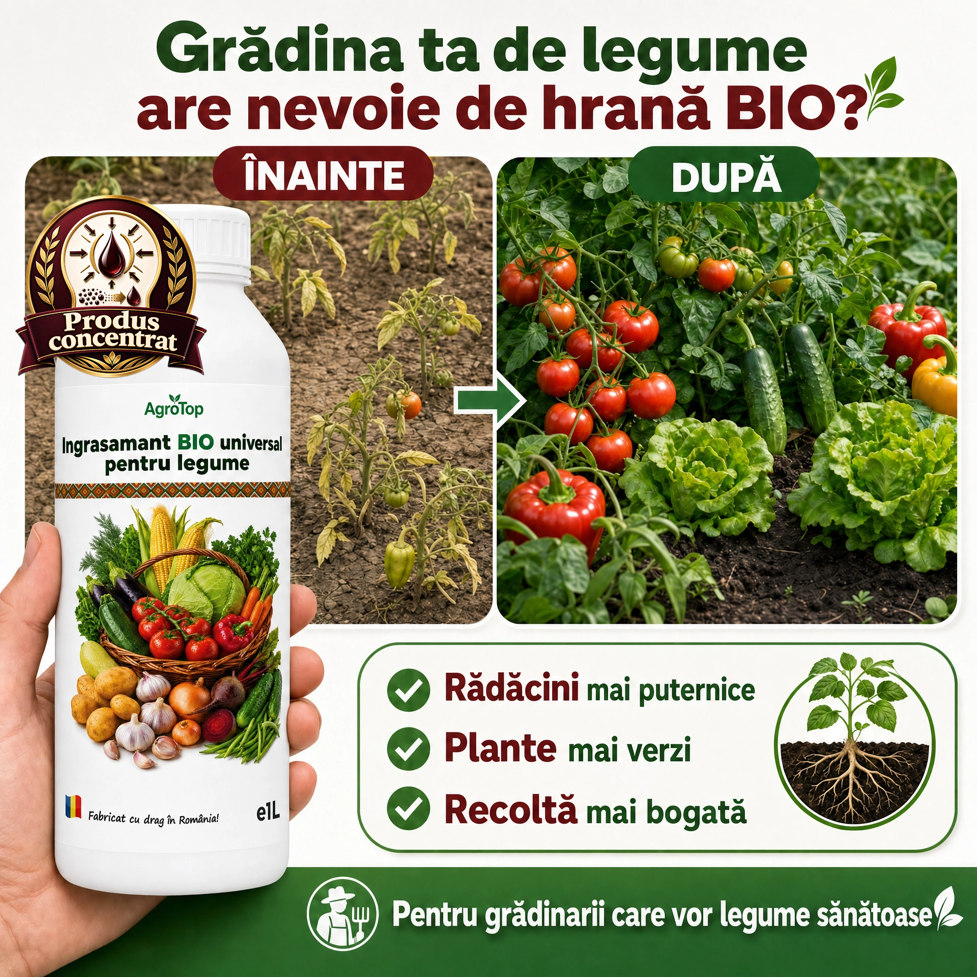 Ingrasamant BIO universal pentru legume, 1L