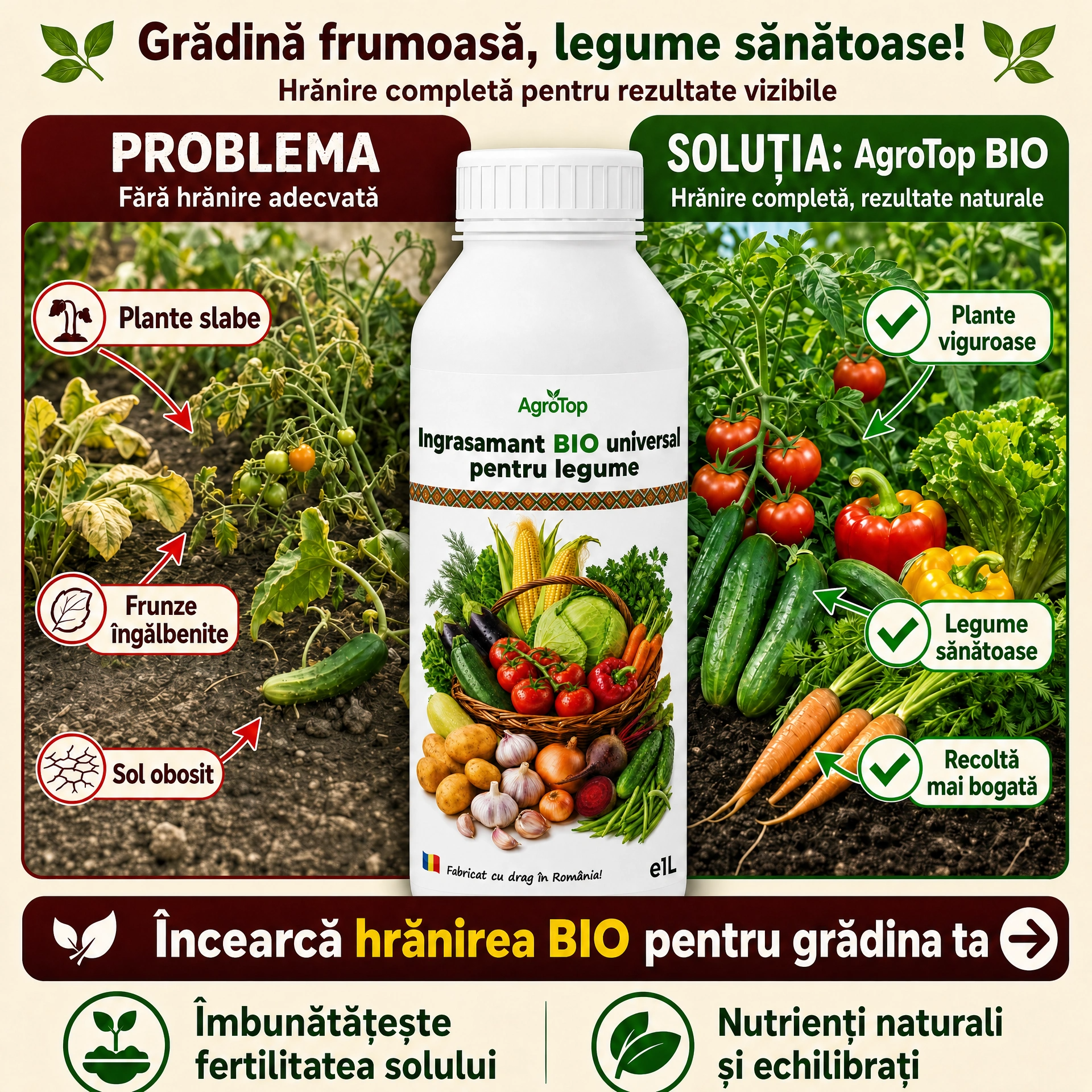 Ingrasamant BIO universal pentru legume, 1L