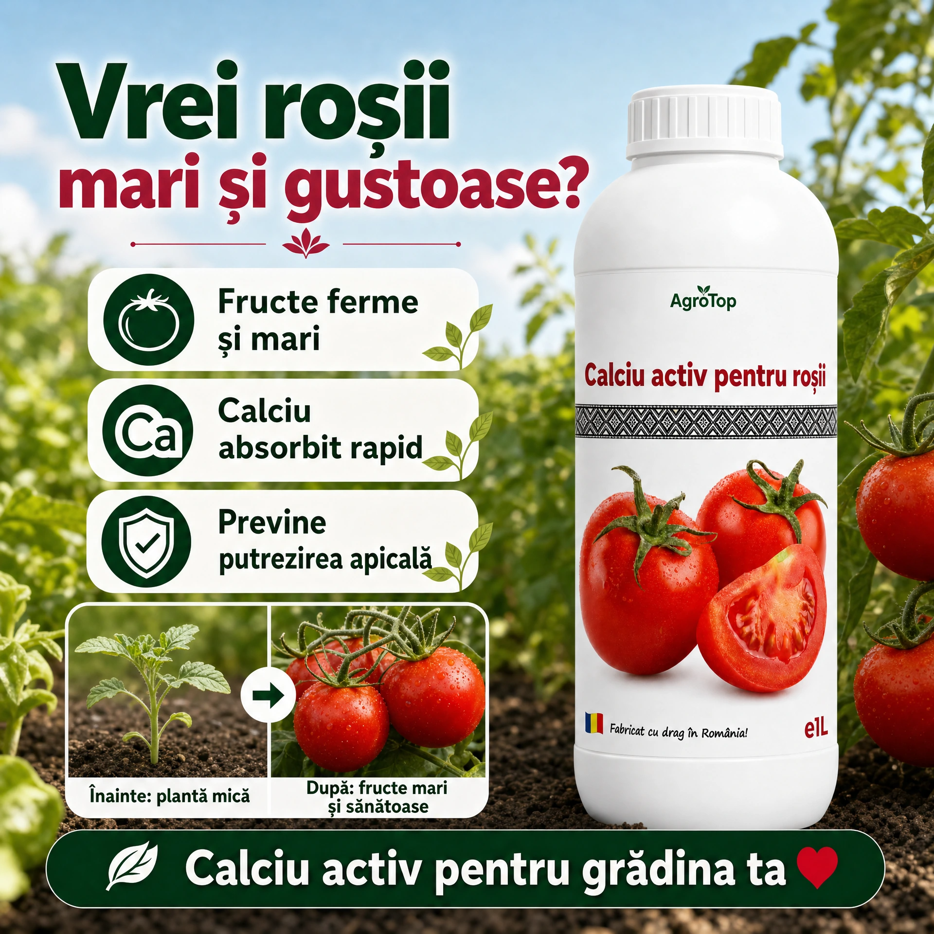 Calciu activ pentru roșii, 1L