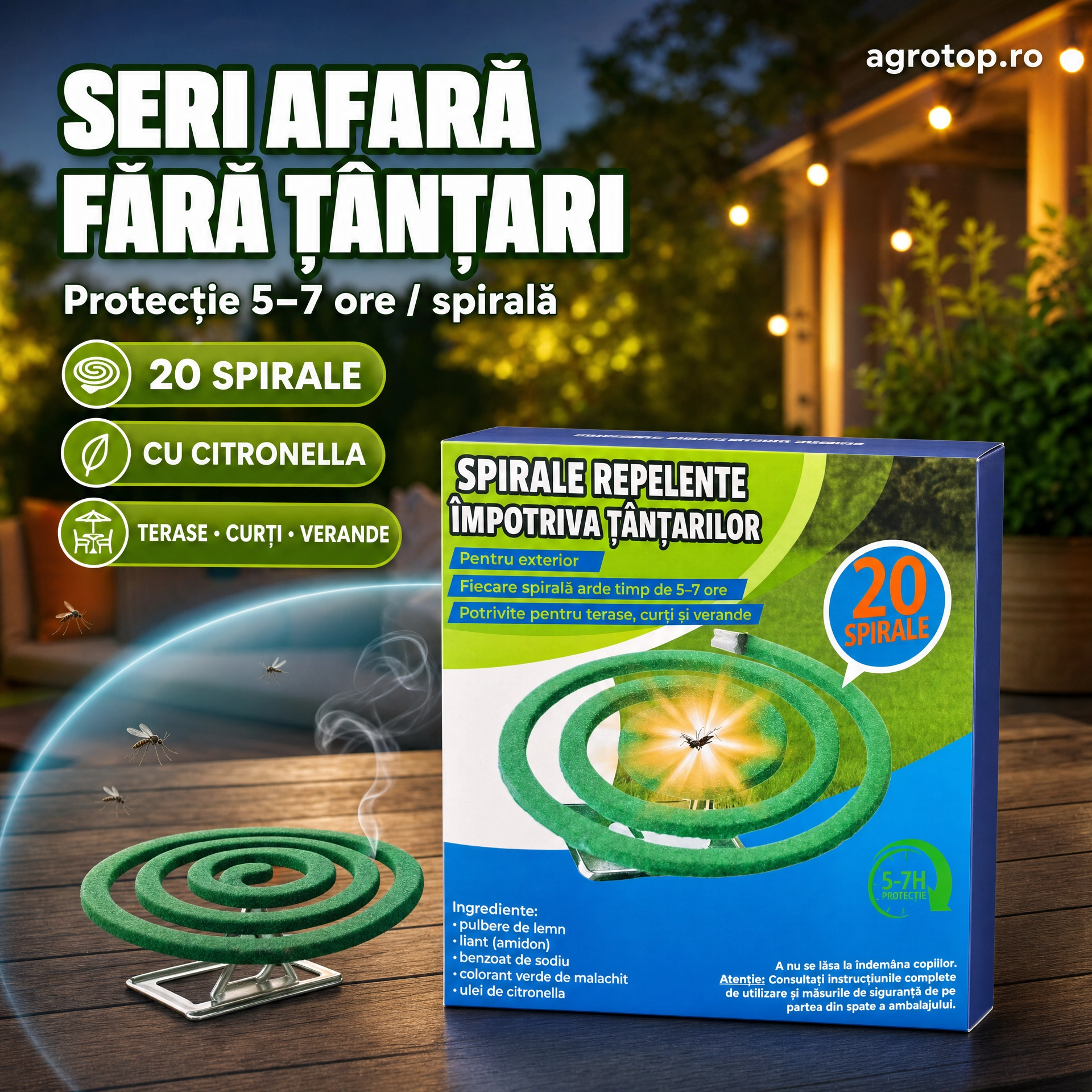 Spirale impotriva tantarilor - verzi