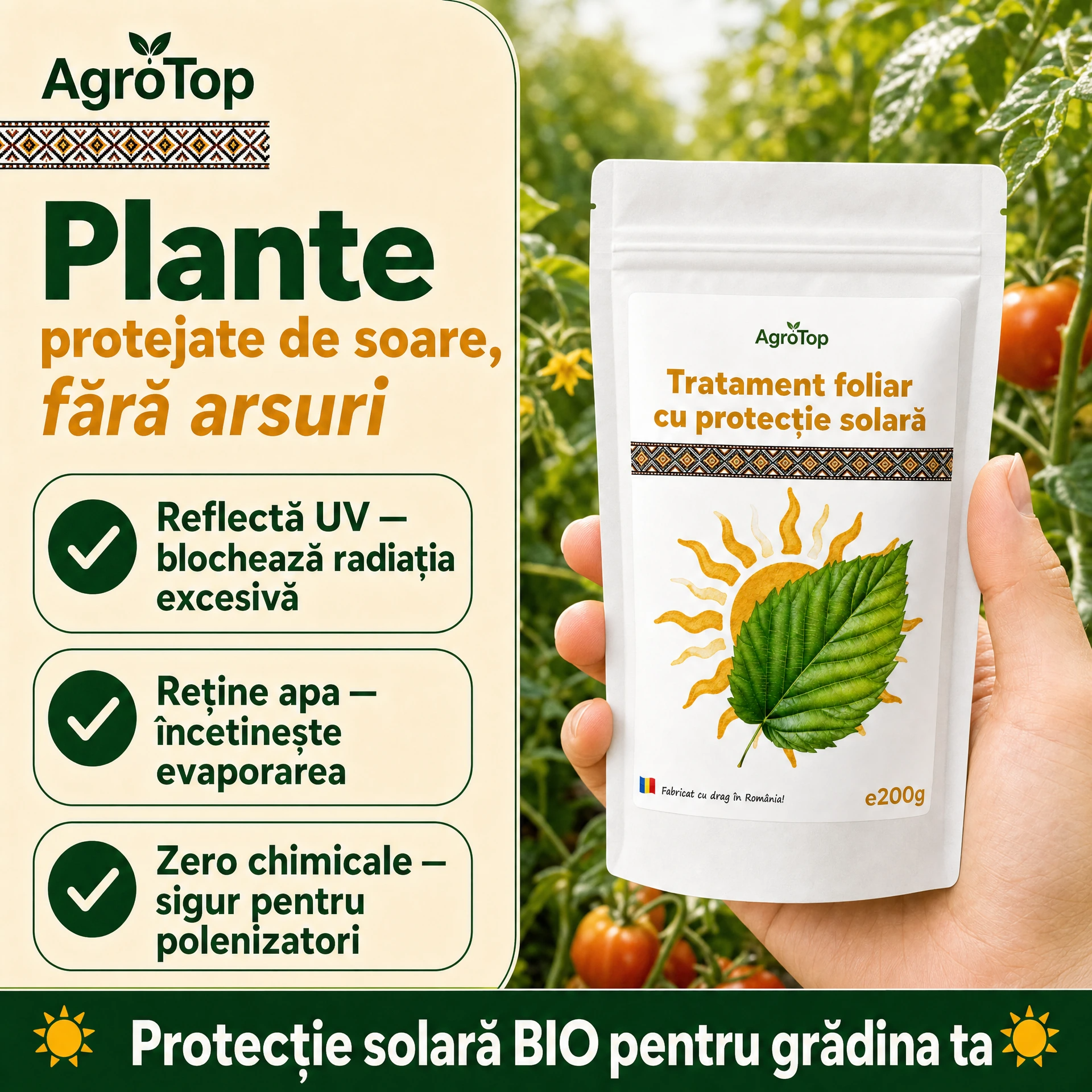 Tratament foliar cu protecție solară, 200g
