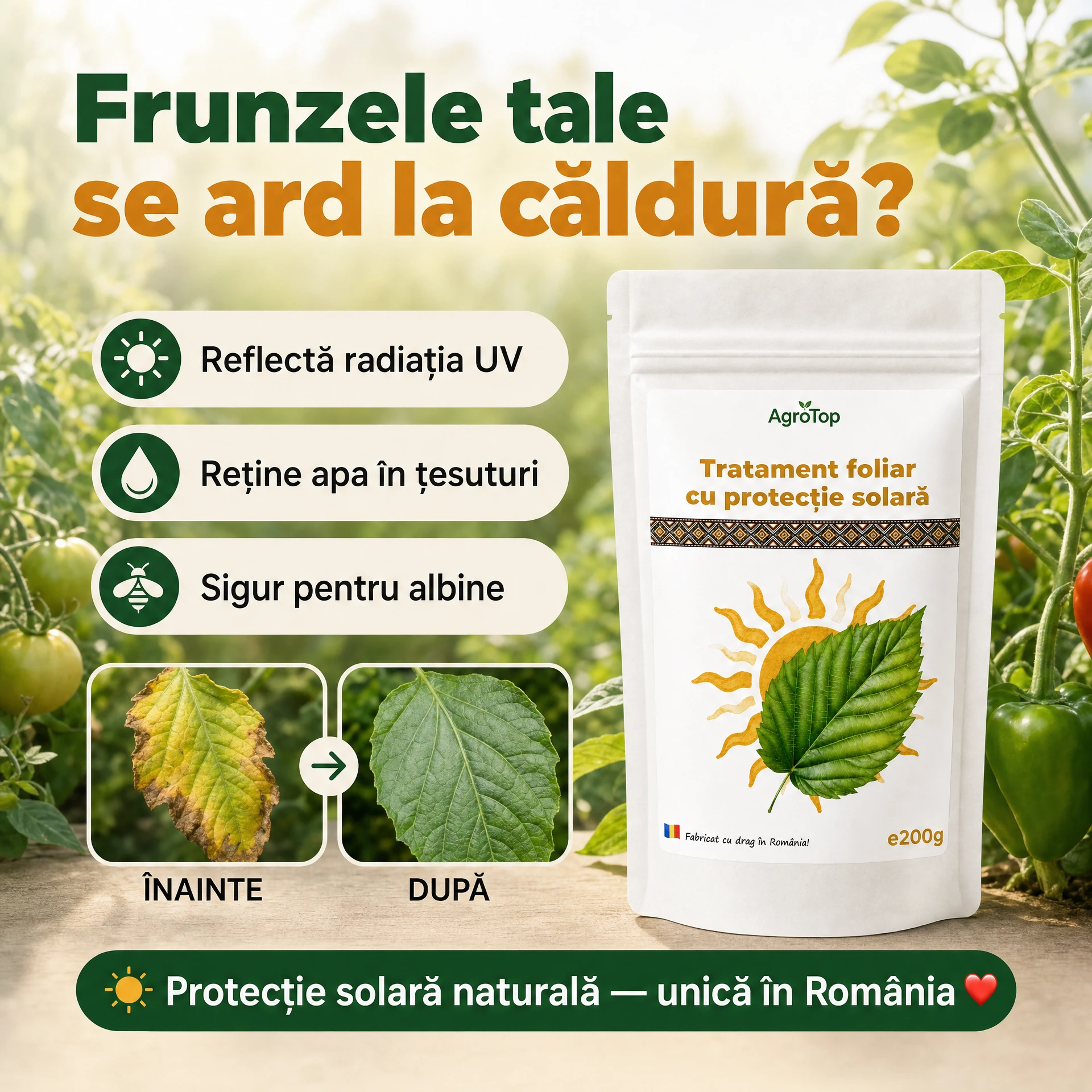 Tratament foliar cu protecție solară, 200g