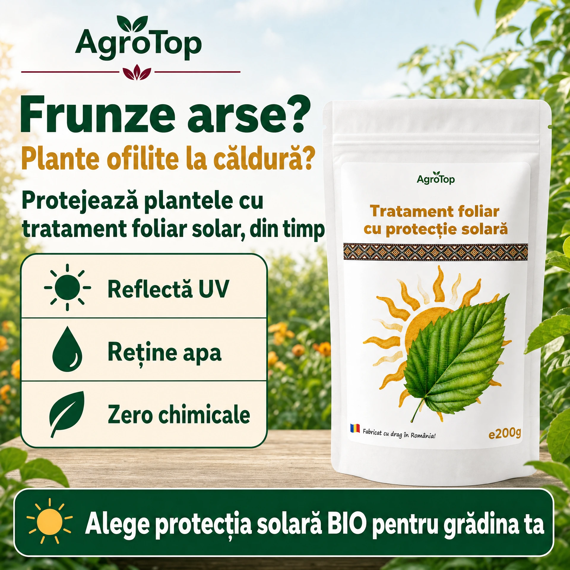 Tratament foliar cu protecție solară, 200g