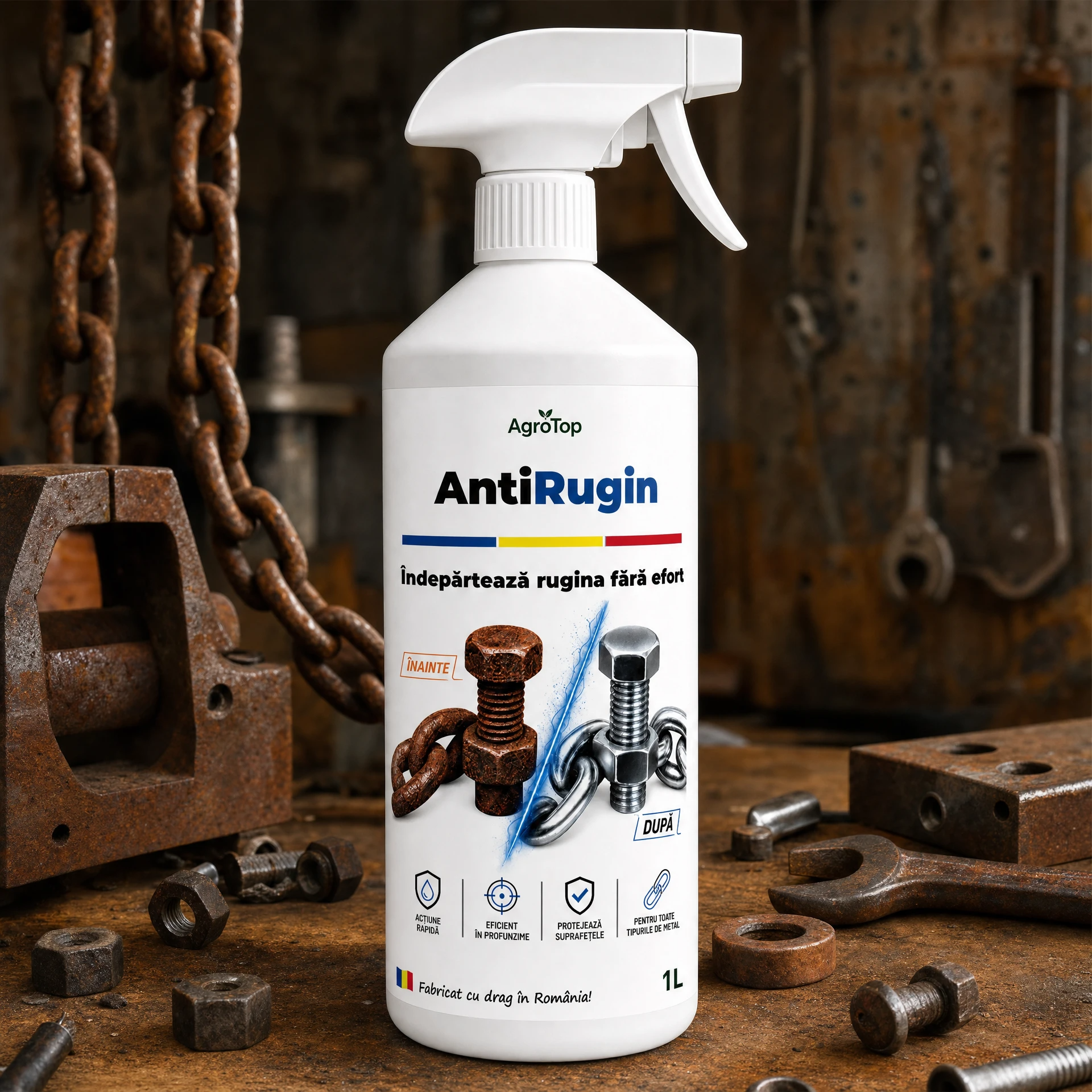 AntiRugin - Îndepărtează rugina fără efort, 1L