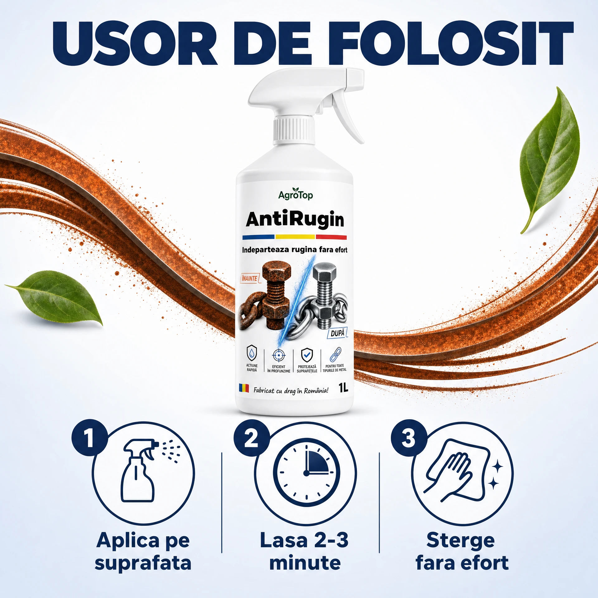AntiRugin - Îndepărtează rugina fără efort, 1L