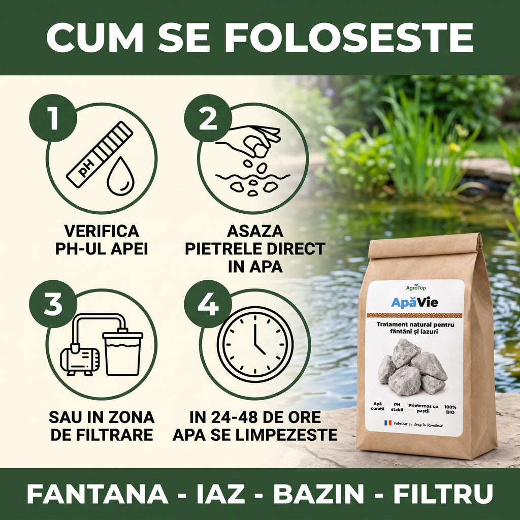 ApaVie - Tratament natural pentru fântână și iazuri, 5 Kg