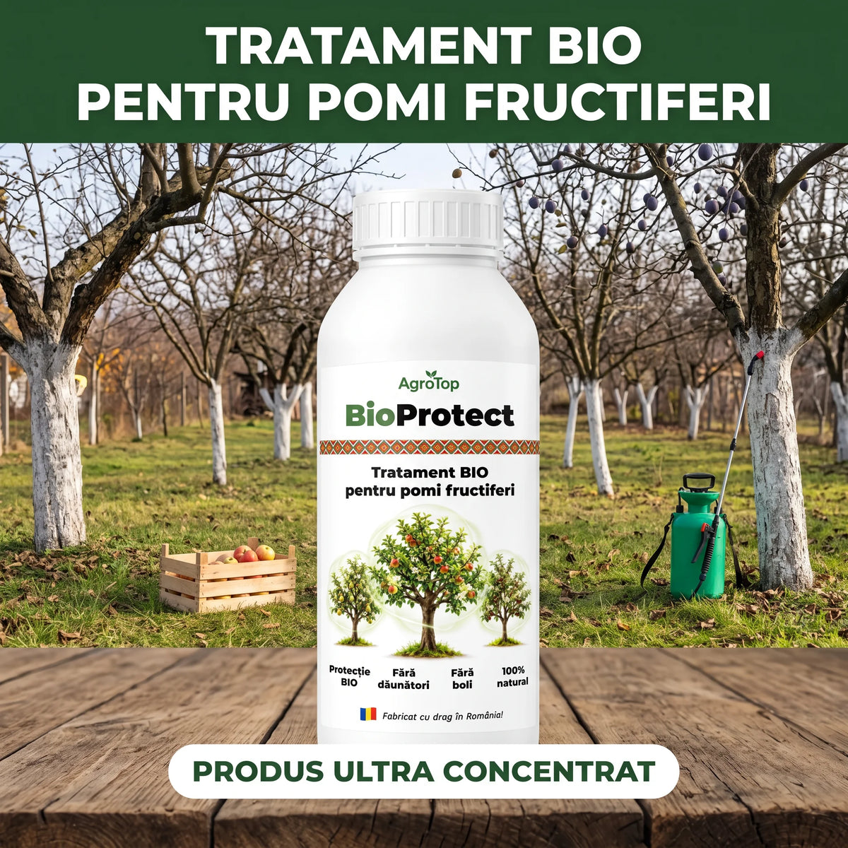 BioProtect - Tratament BIO pentru pomi fructiferi si protectie impotriva bolilor, 250ml