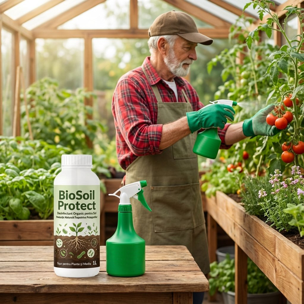 BioSoil Protect – Dezinfectant BIO pentru Solarii și Grădină, 1L