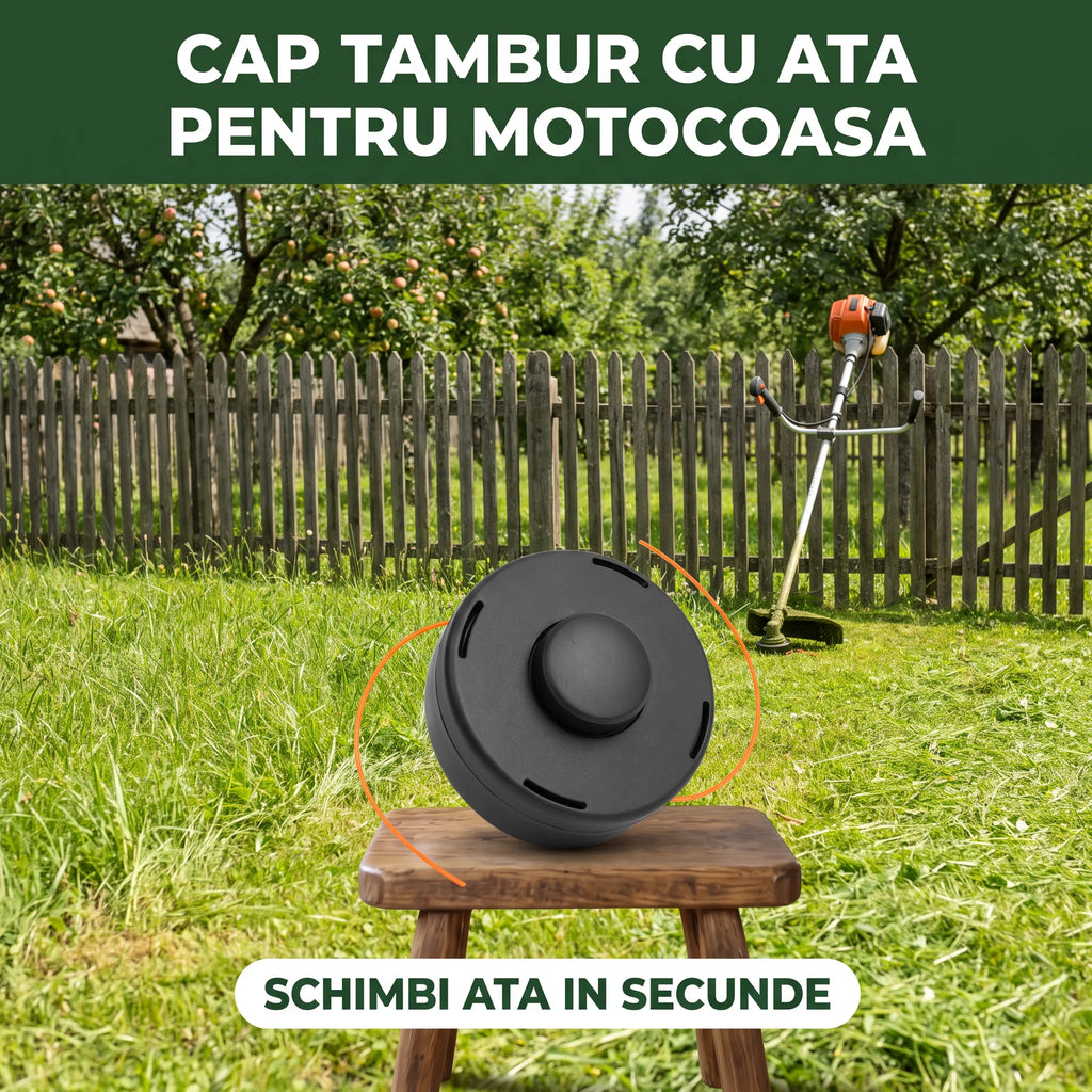 Cap tambur motocoasa cu ata