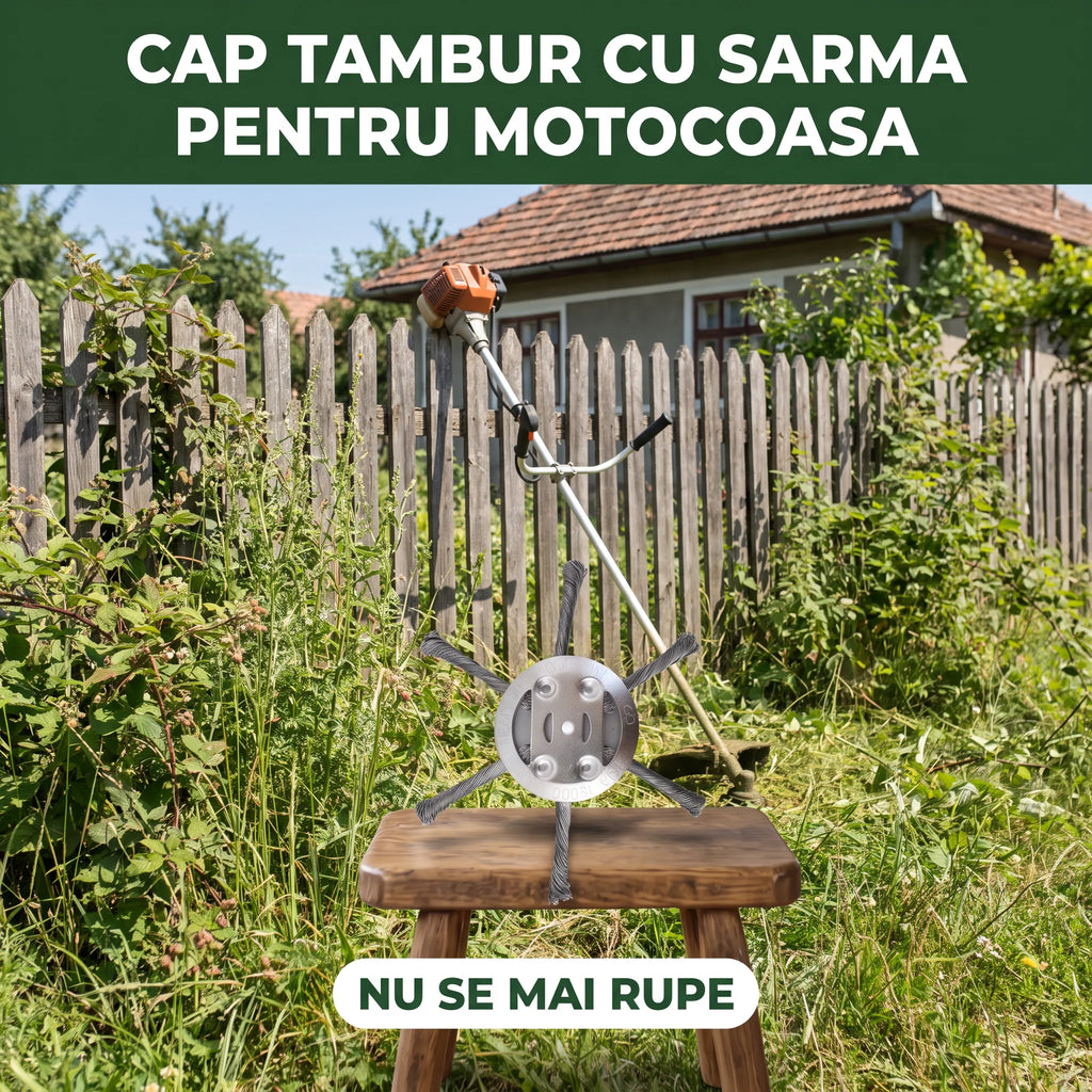 Cap tambur motocoasa cu sarma