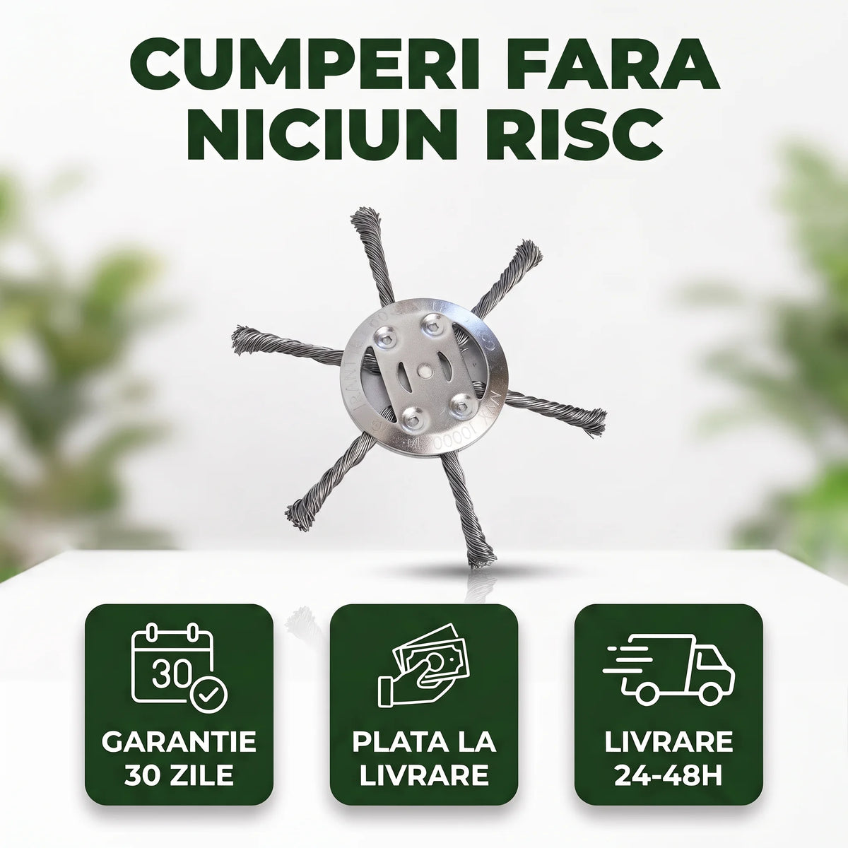 Cap tambur motocoasa cu sarma