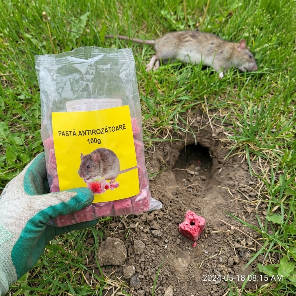 Otrava pentru soareci si sobolani, momeala tip pasta, 100g