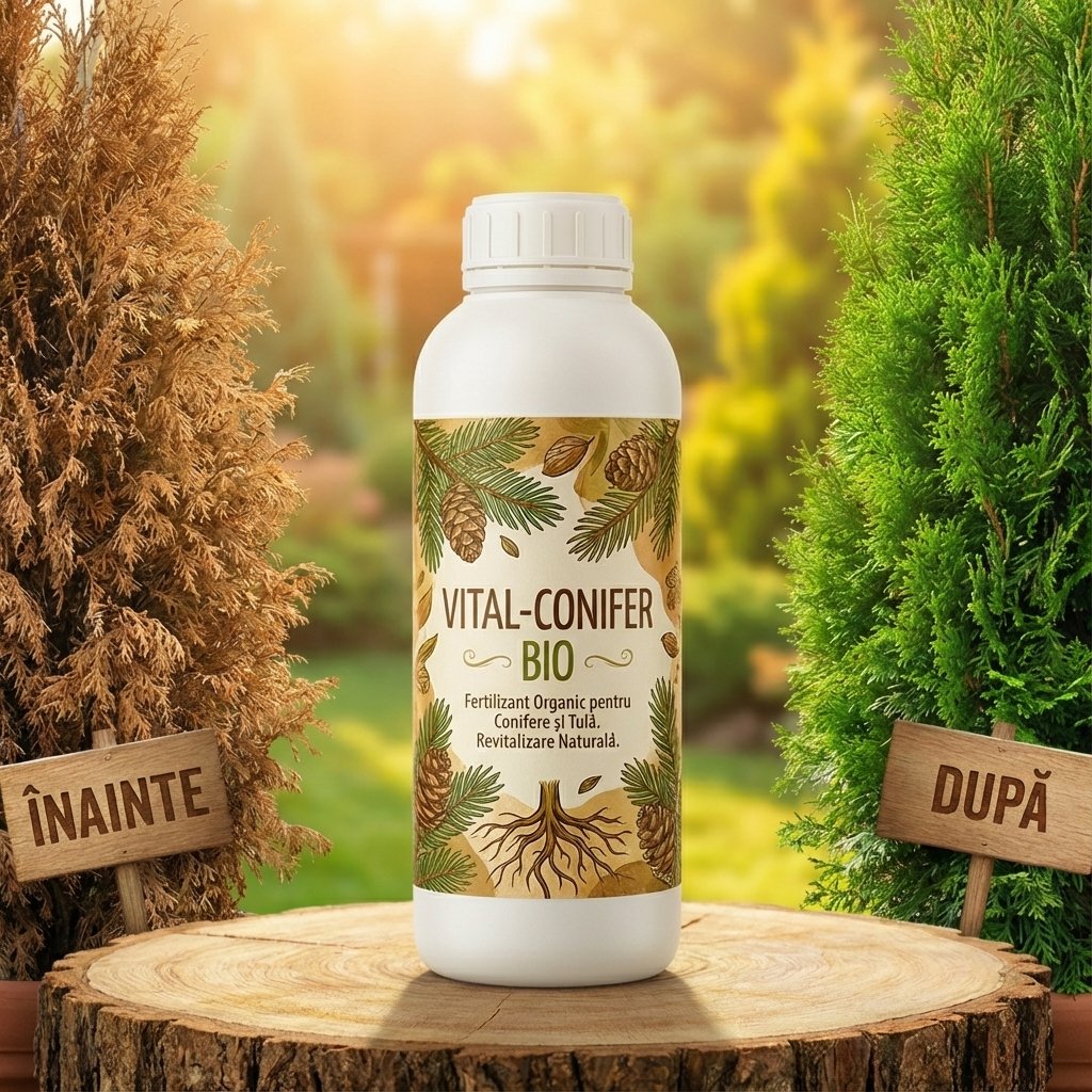 Vital-Conifer BIO, Fertilizant pentru Conifere si Tuia, 1L