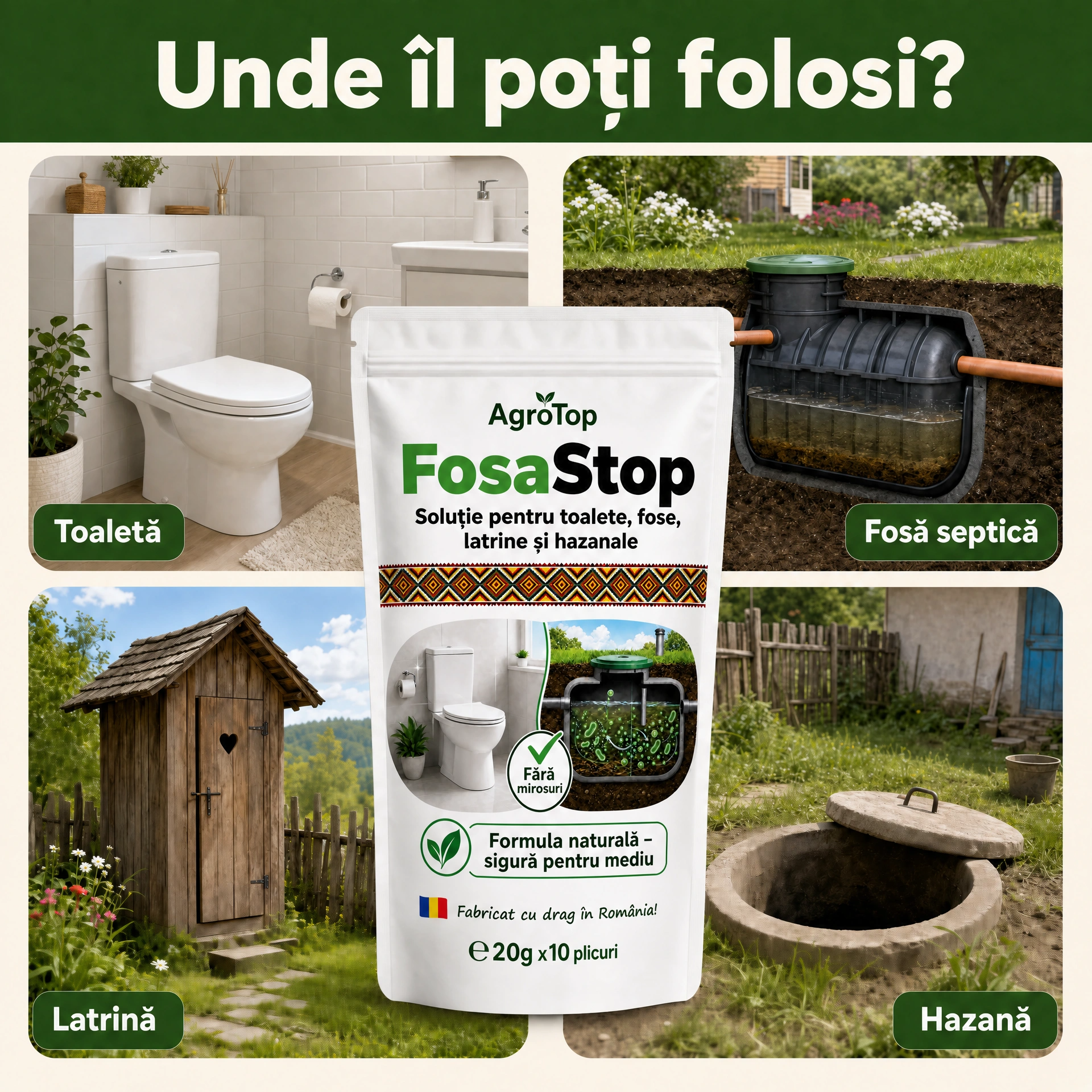 FosaStop - Soluție pentru toalete și fose