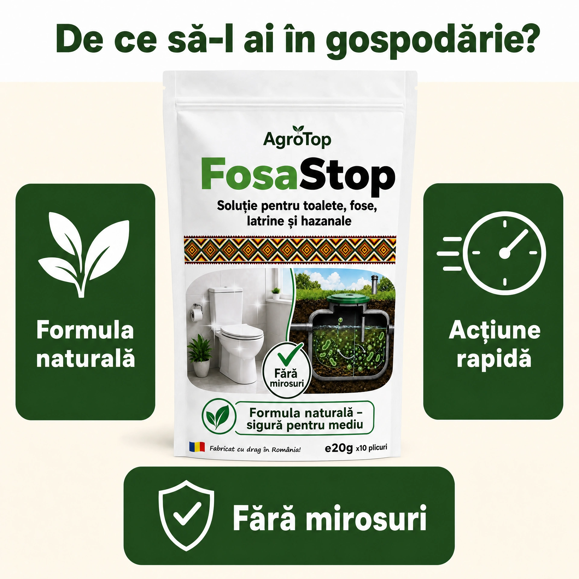 FosaStop - Soluție pentru toalete și fose