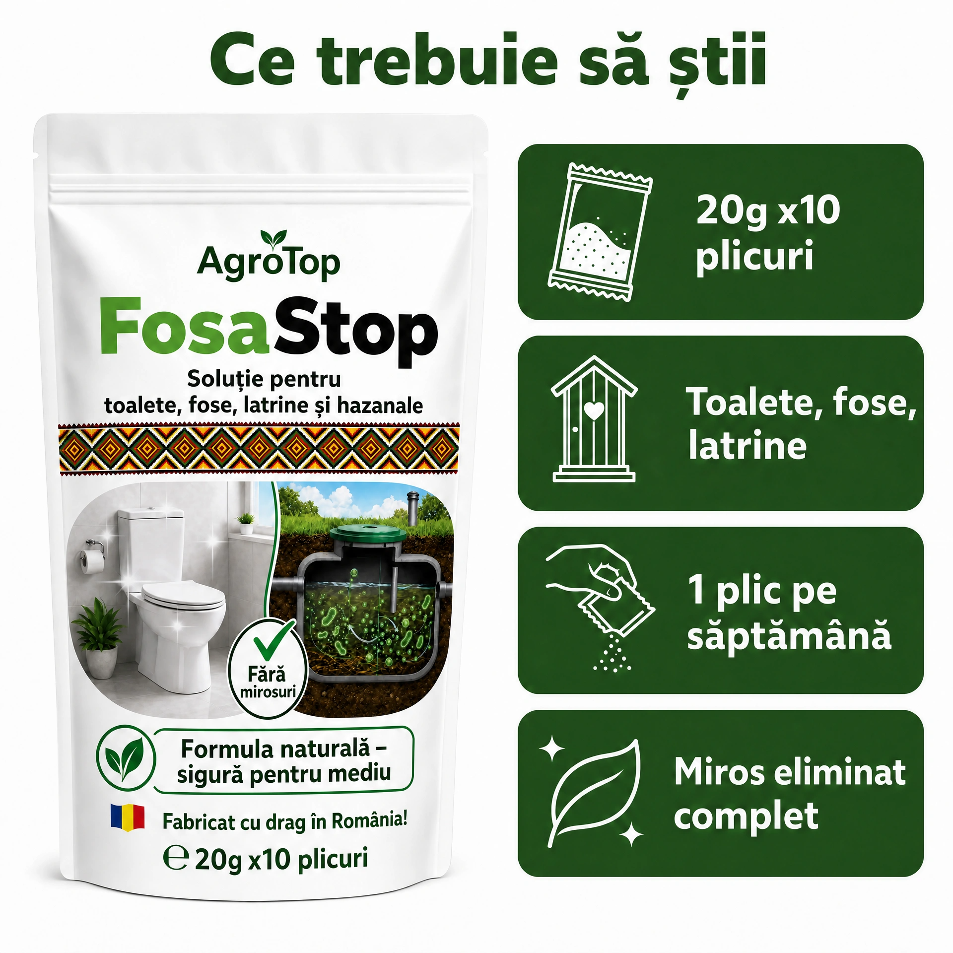 FosaStop - Soluție pentru toalete și fose