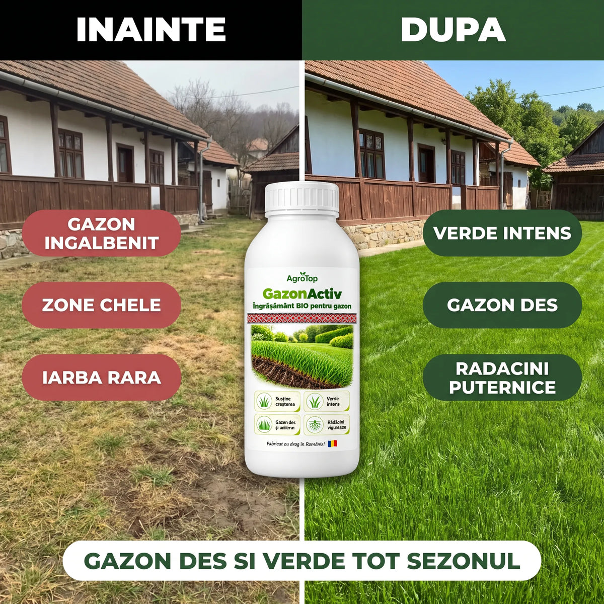 GazonActiv - Ingrasamant BIO pentru gazon, 1L