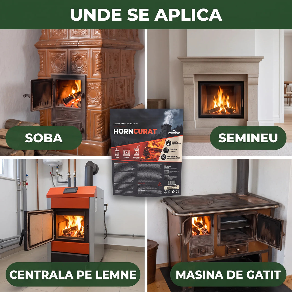 HornCurat - Plicuri pentru curatarea sobelor si a hornurilor