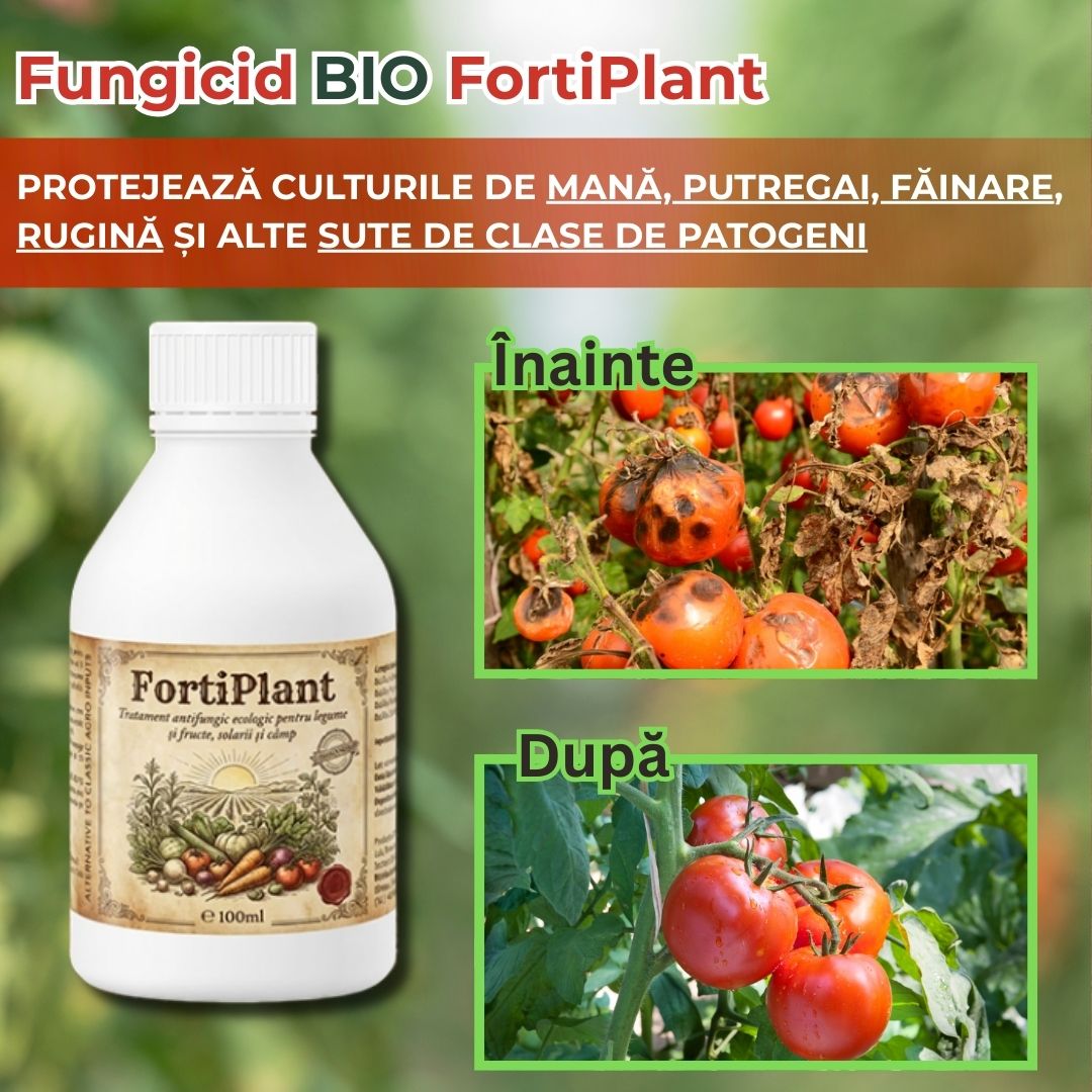 FortiPlant – Fungicid ecologic pentru legume si fructe, solarii si camp, 100ml