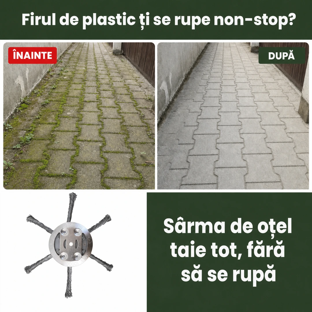Cap tambur motocoasa cu sarma