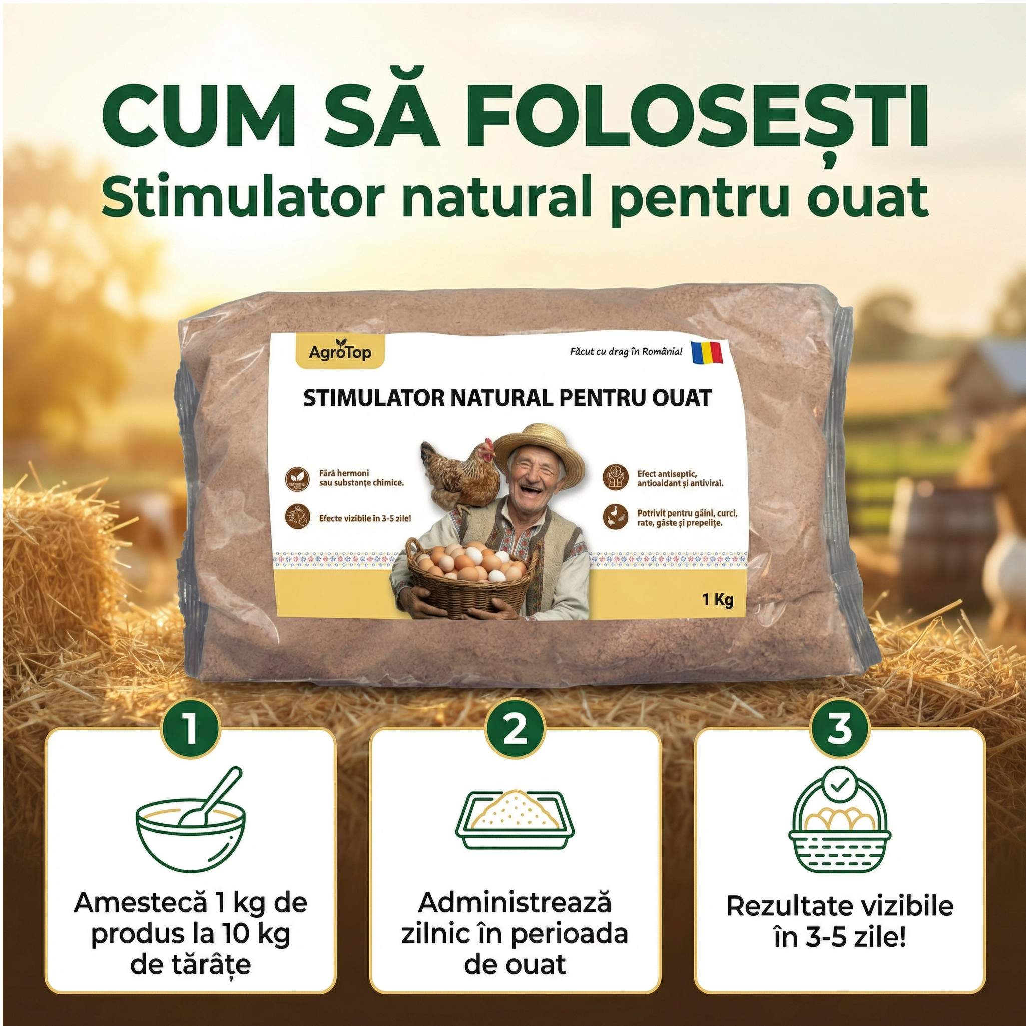 Stimulator natural pentru ouat, 1kg