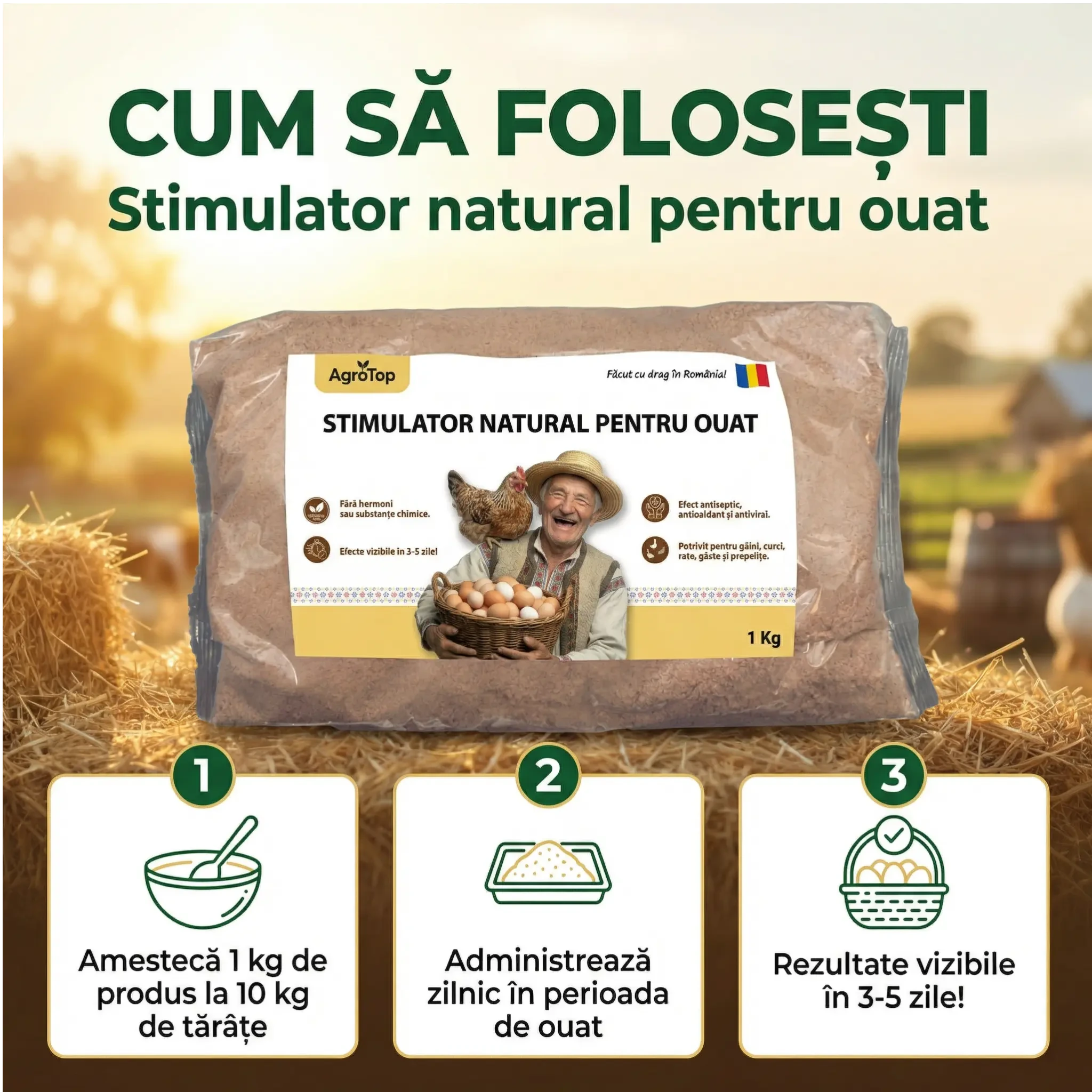 Stimulator natural pentru ouat, 1kg