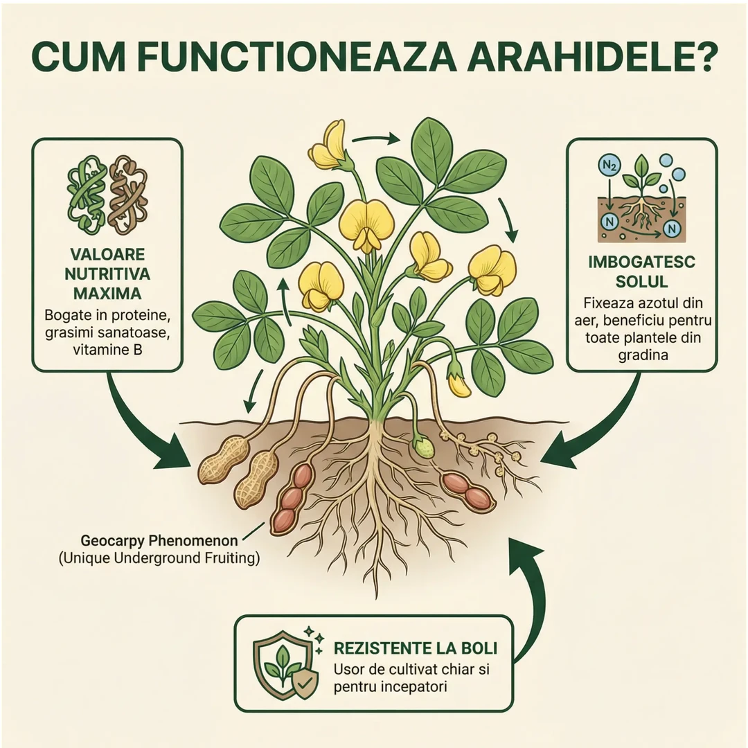 Seminte Alune de pamant cu coaja, Arahide