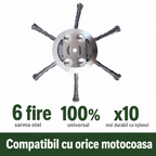 Cap tambur motocoasa cu sarma