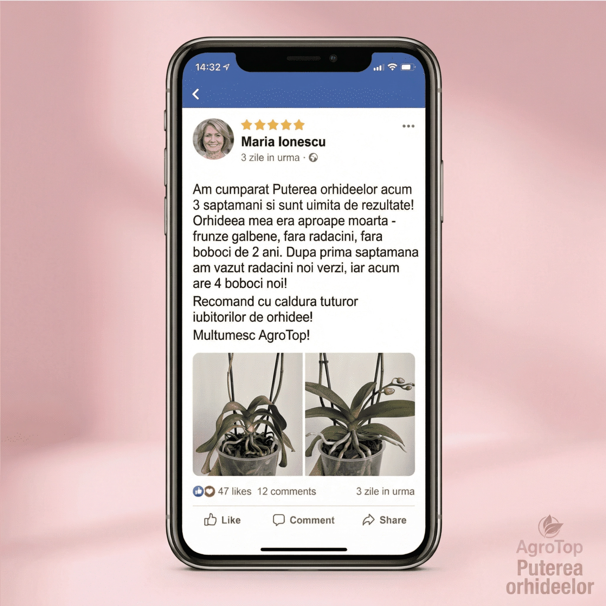 Puterea Orhideelor - Biostimulator pentru nutriția și stimularea dezvoltării orhideelor , 500 ml