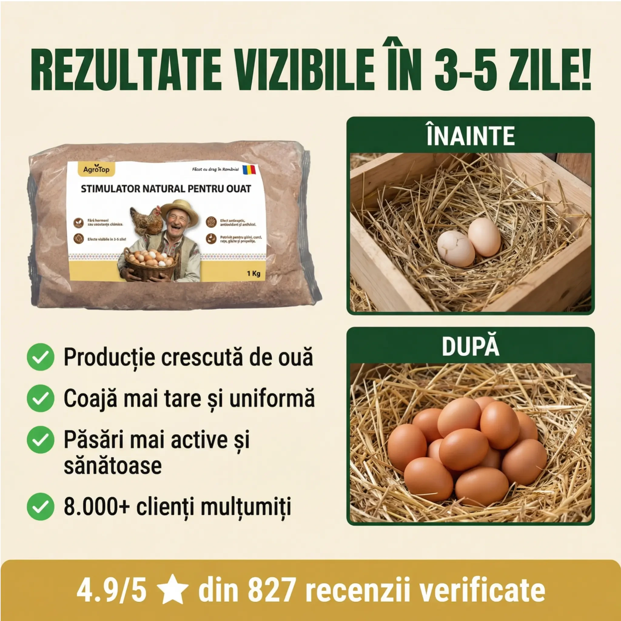 Stimulator natural pentru ouat, 1kg