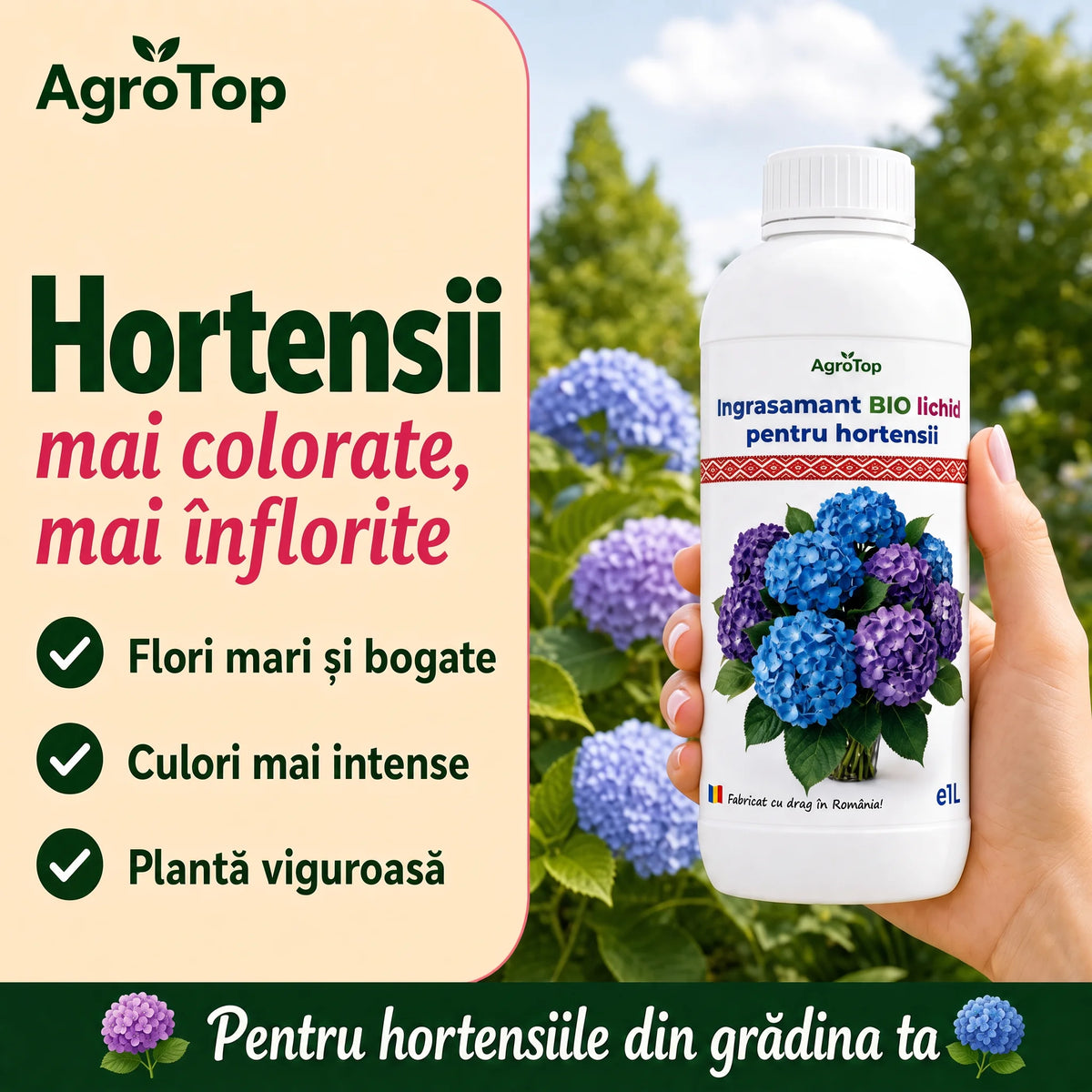 Ingrasamant BIO lichid pentru hortensii, 1L