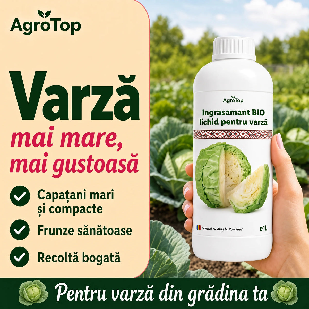 Ingrasamant lichid pentru varză, 1L