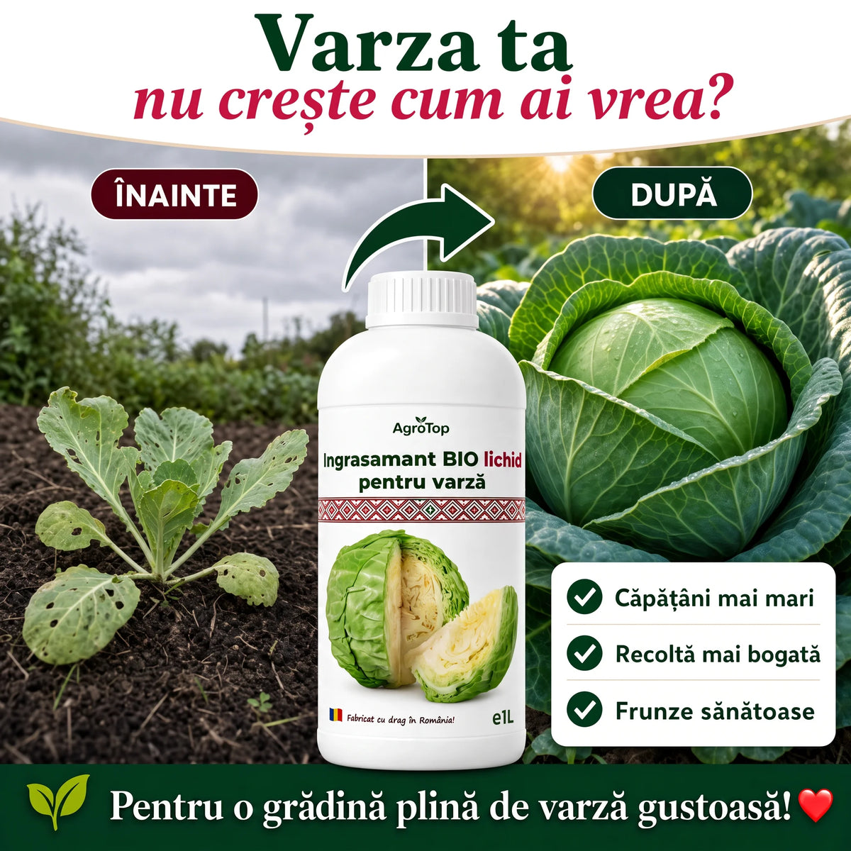 Ingrasamant lichid pentru varză, 1L