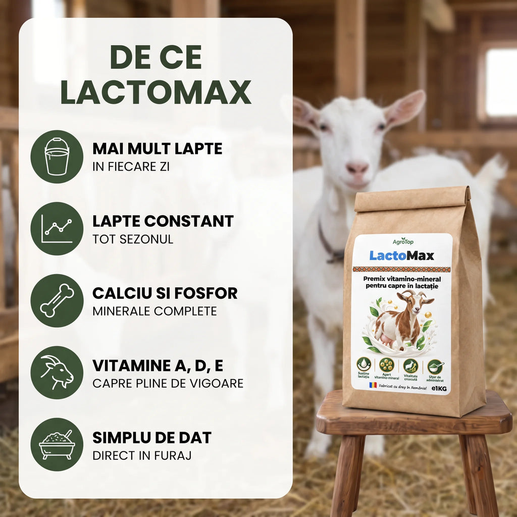LactoMax - Premix vitamino-mineral pentru capre în lactație, 1KG