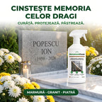 MonumentCurat - Soluție pentru curățarea și întreținerea pietrei funerare