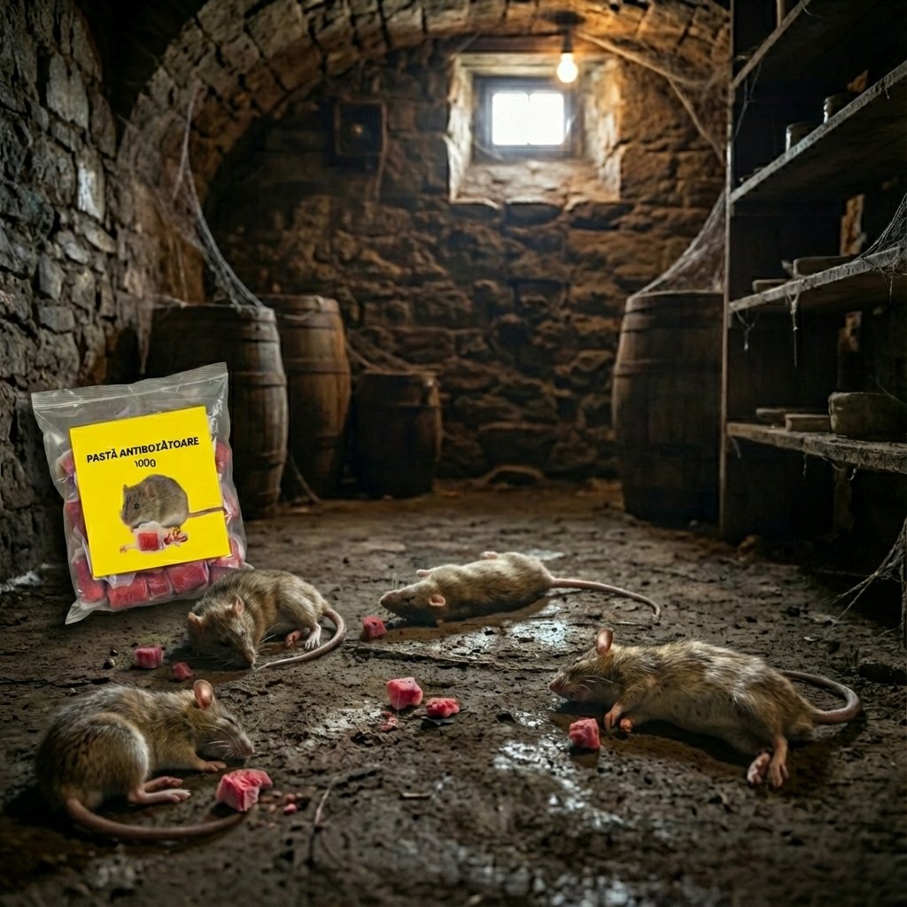 Otrava pentru soareci si sobolani, momeala tip pasta, 100g