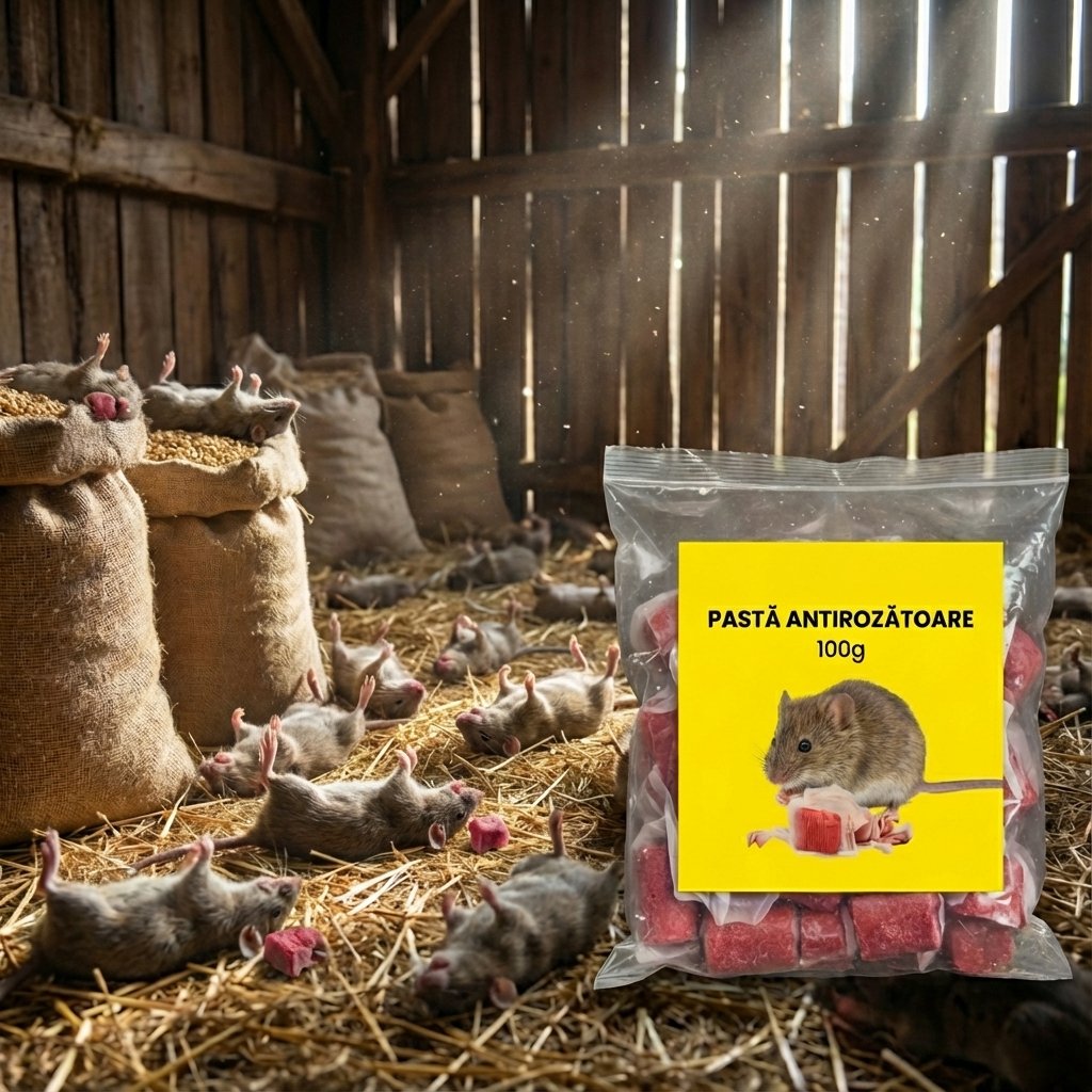 Otrava pentru soareci si sobolani, momeala tip pasta, 100g