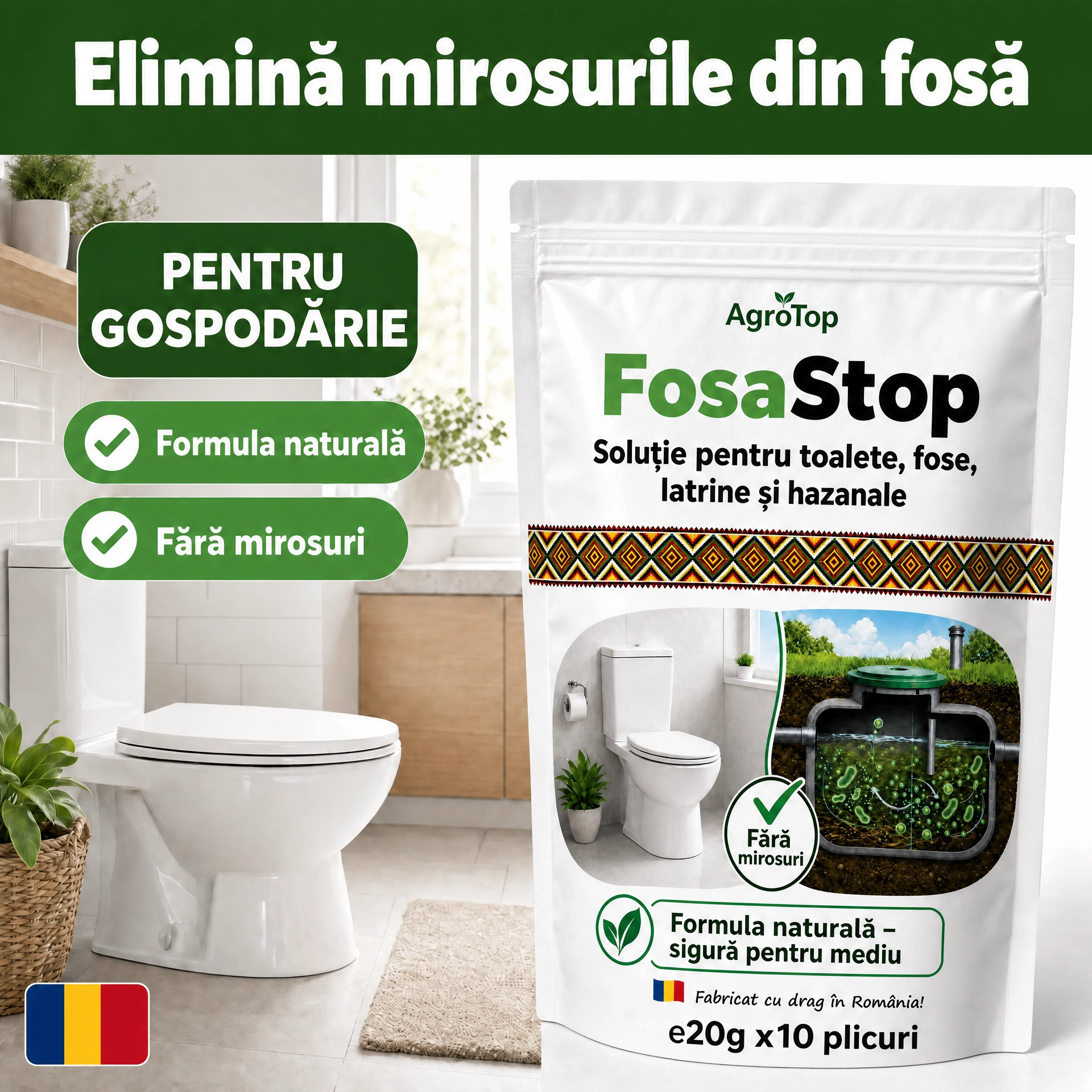 FosaStop - Soluție pentru toalete și fose