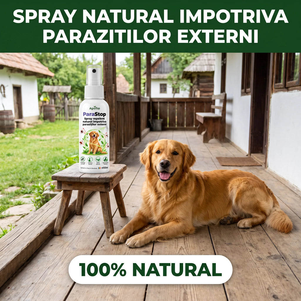 ParaStop - Spray repelent natural împotriva paraziților externi, 100ml