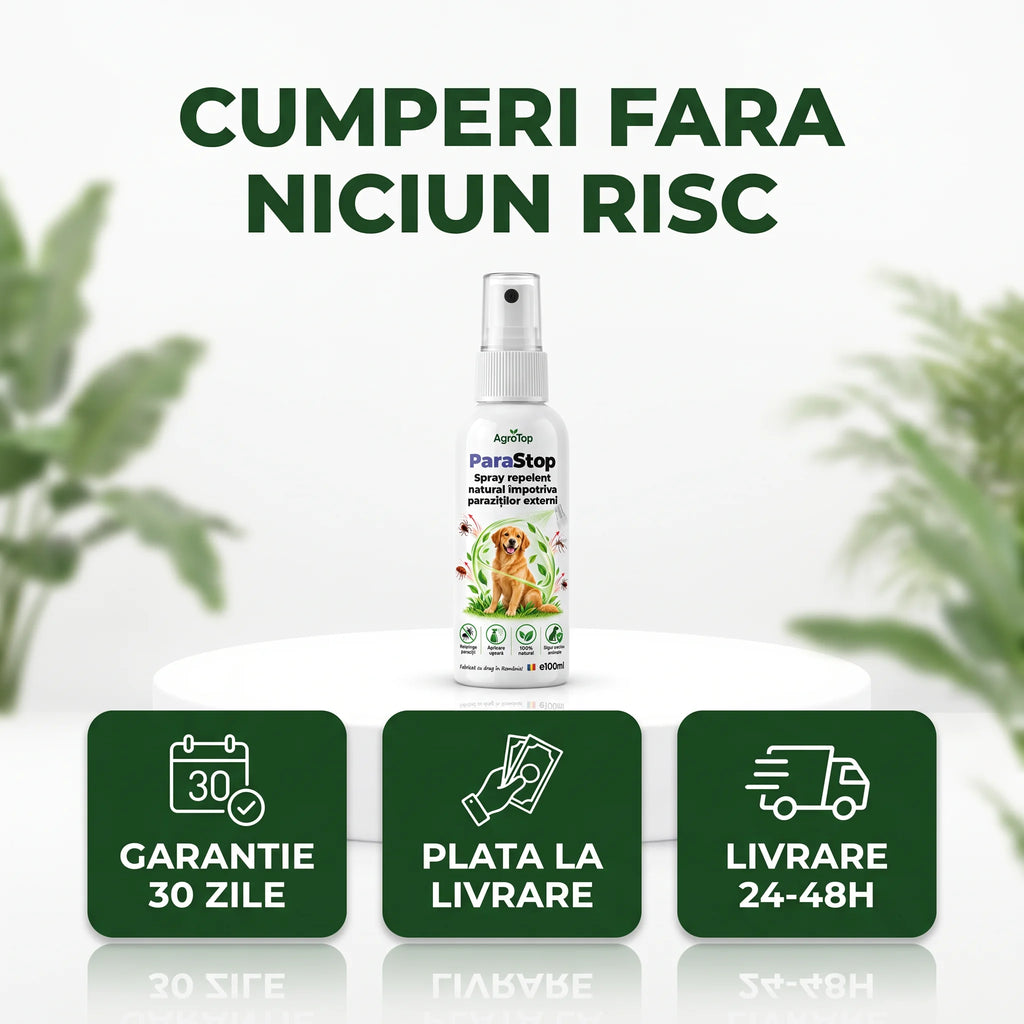 ParaStop - Spray repelent natural împotriva paraziților externi, 100ml